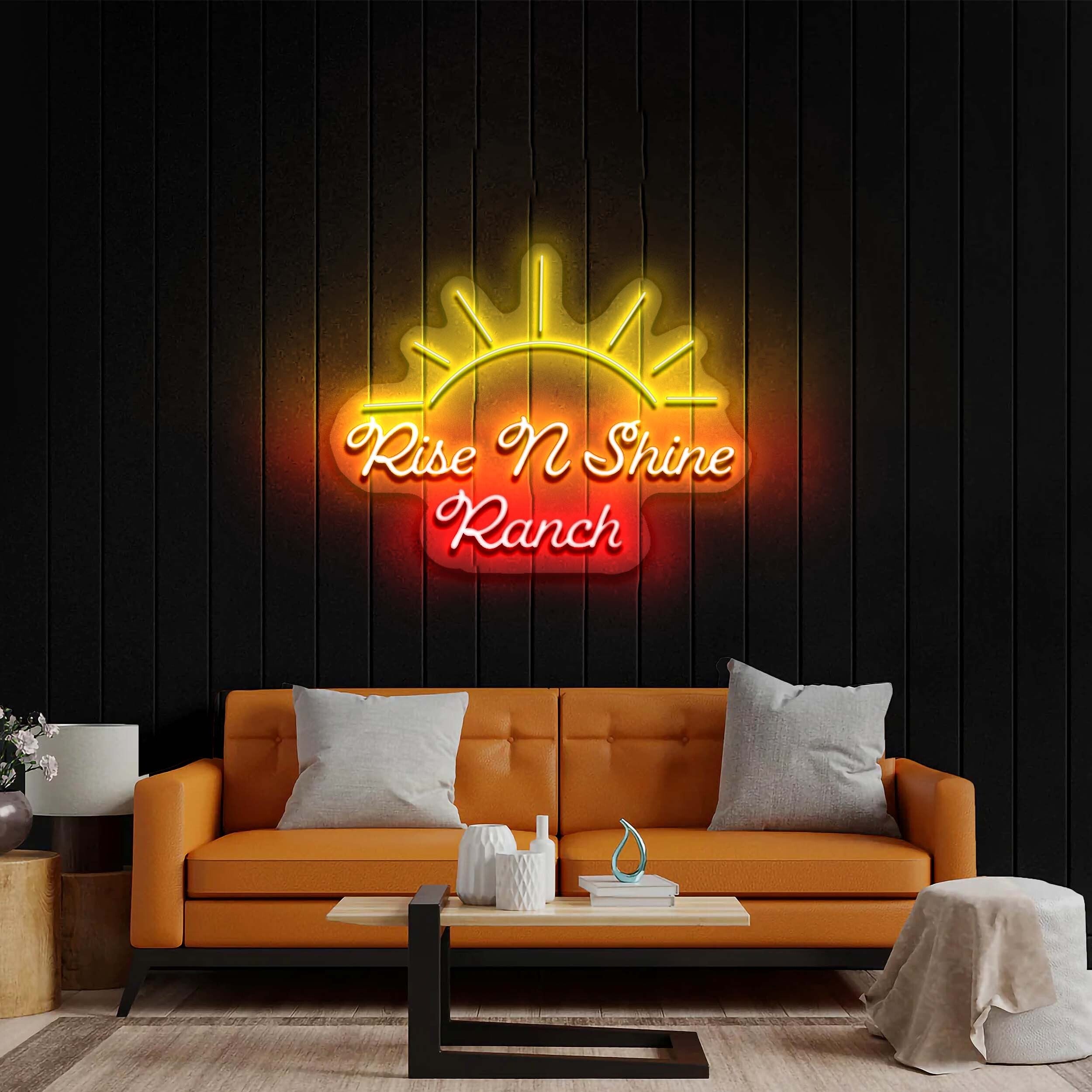 Rise N Shine Ranch (two rows) - Premium Neon Artwork