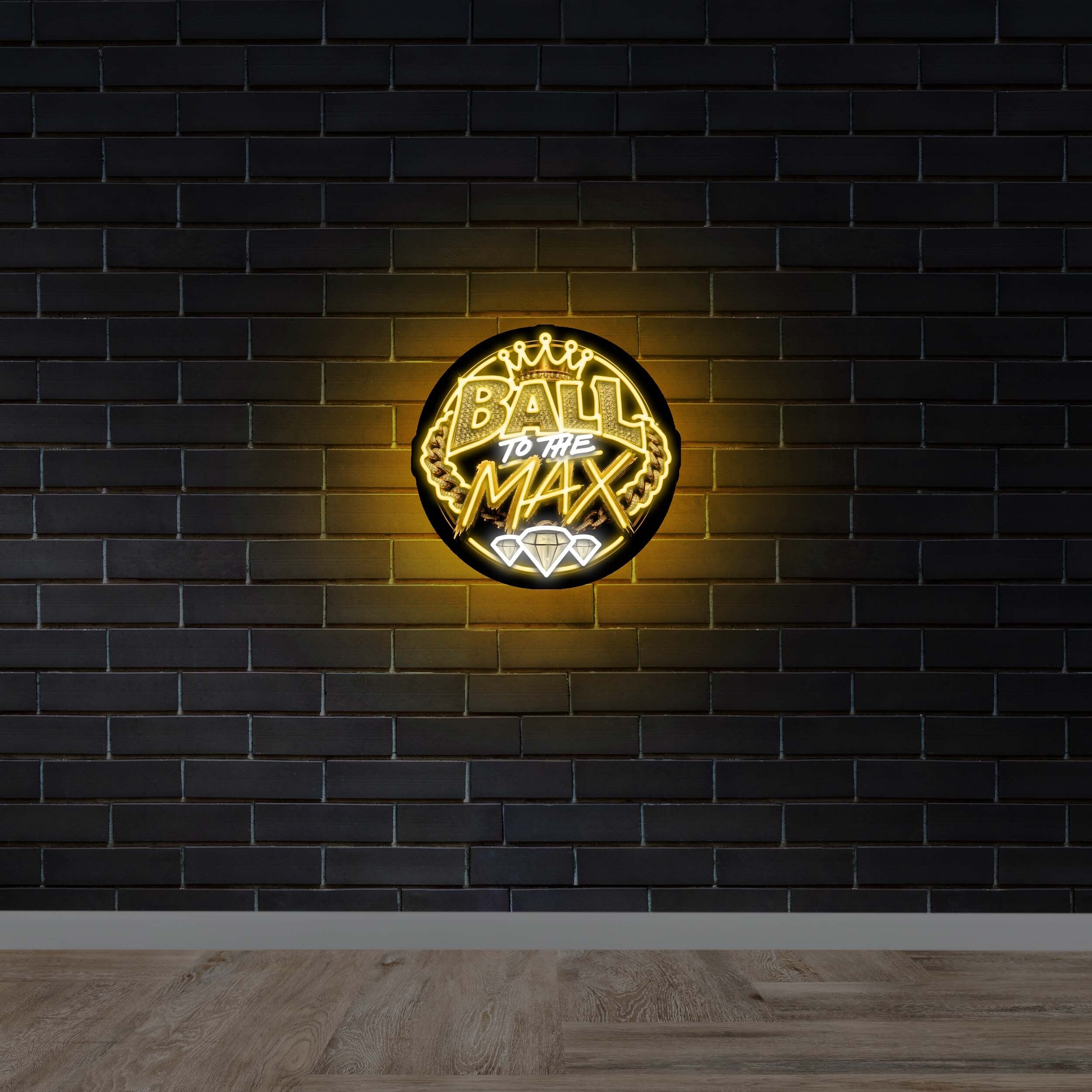 Ball To The Max - Premium Neon Artwork