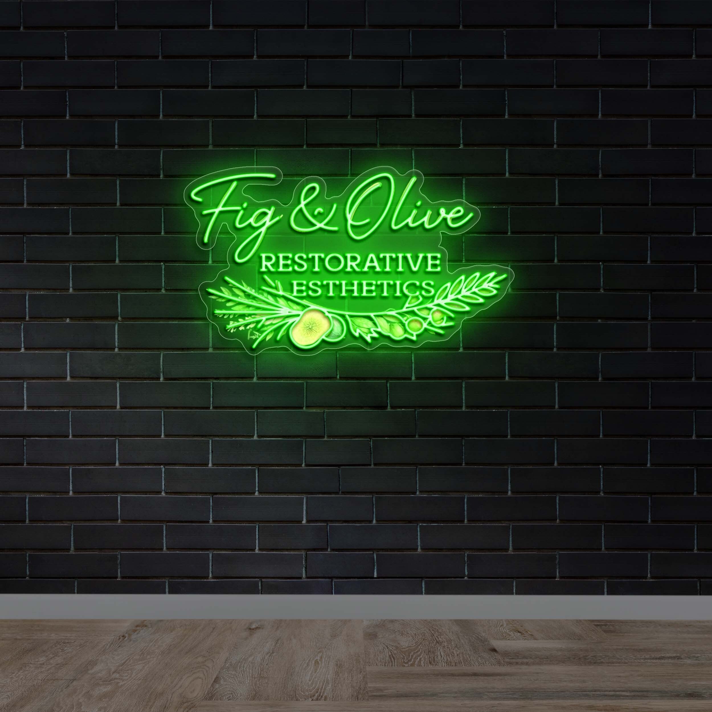 Fig & Olive Esthetics - Premium Neon Artwork