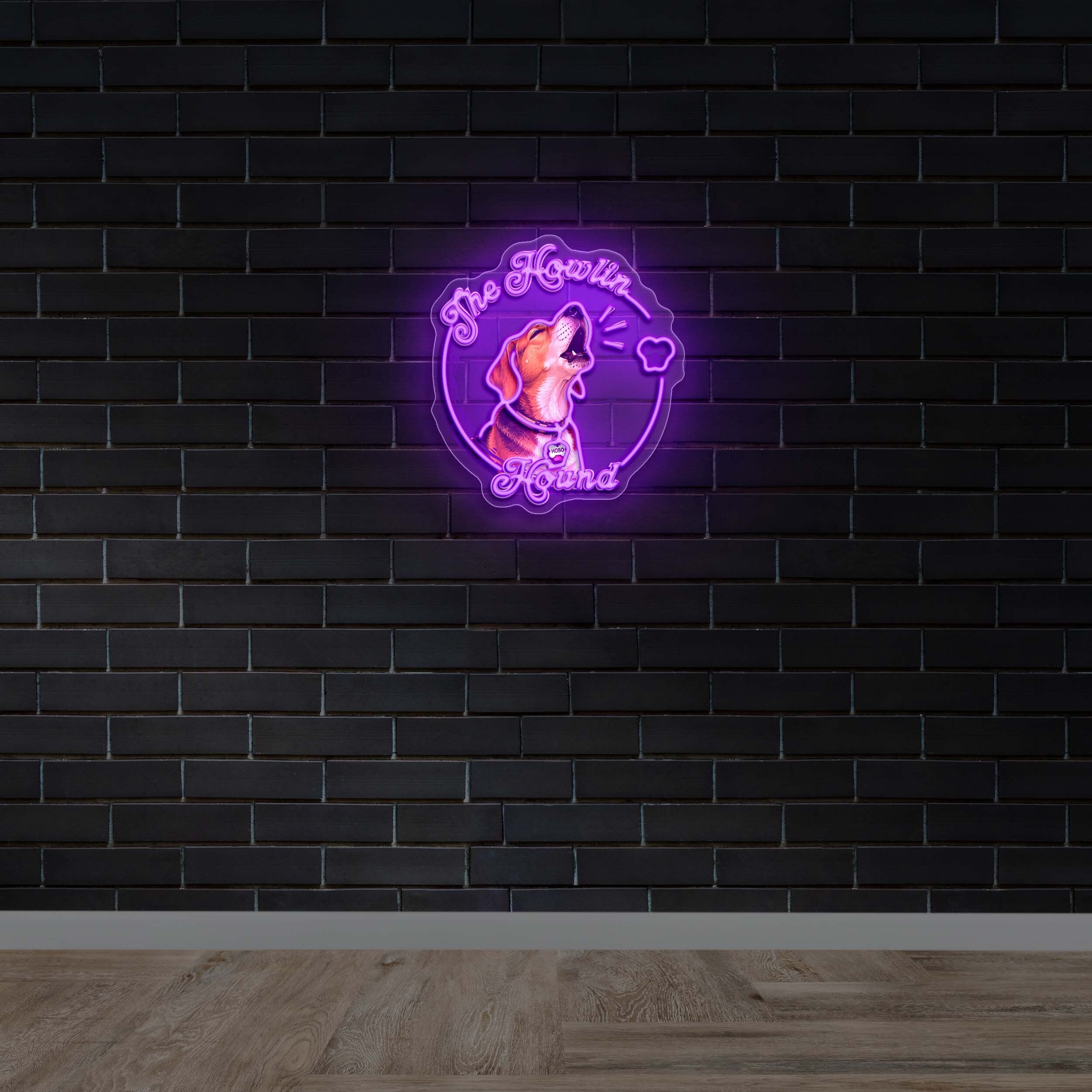 The Howlin Hound - Premium Neon Artwork