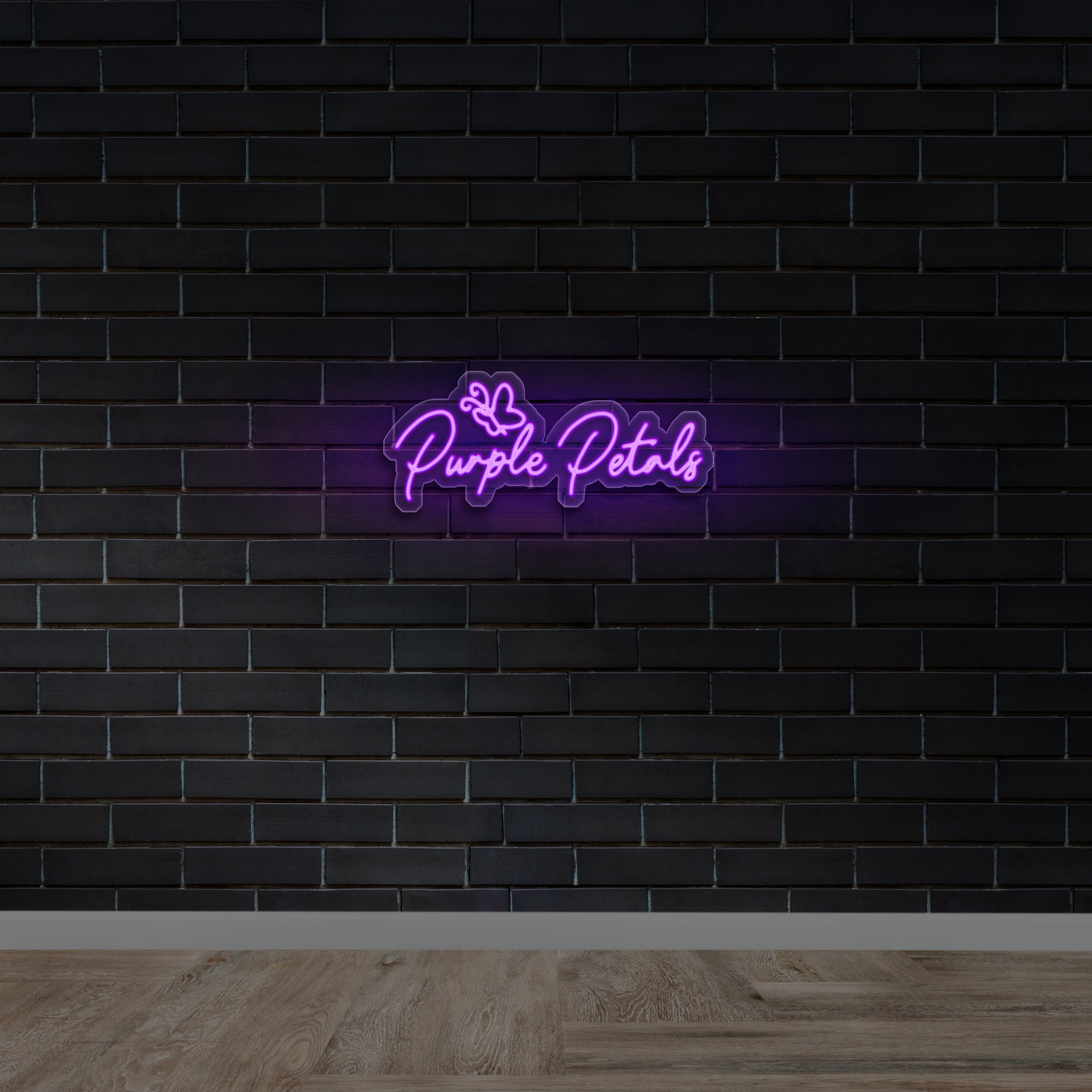 PURPLE PETALS - Premium Neon Artwork