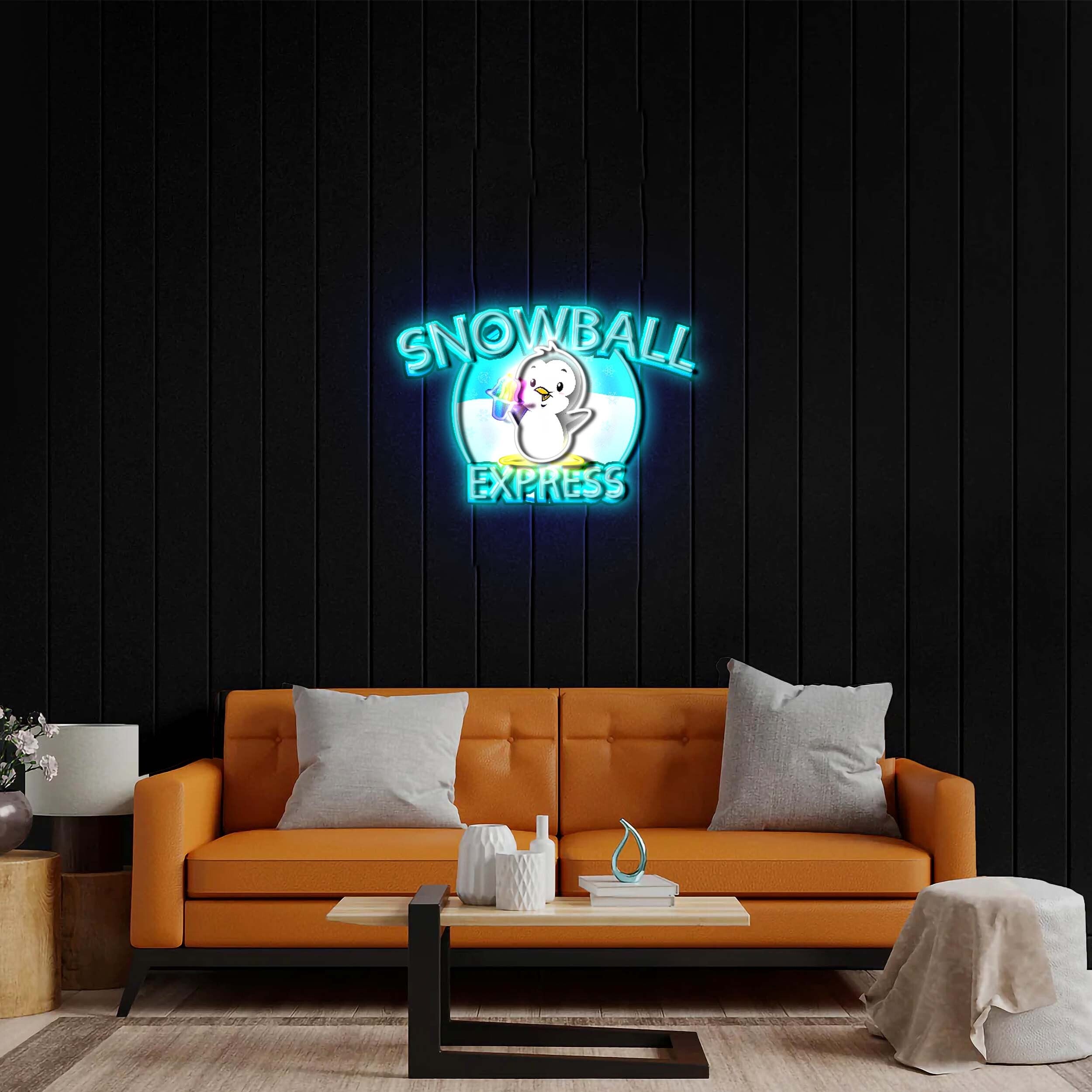 SNOWBALL - Premium Neon Artwork