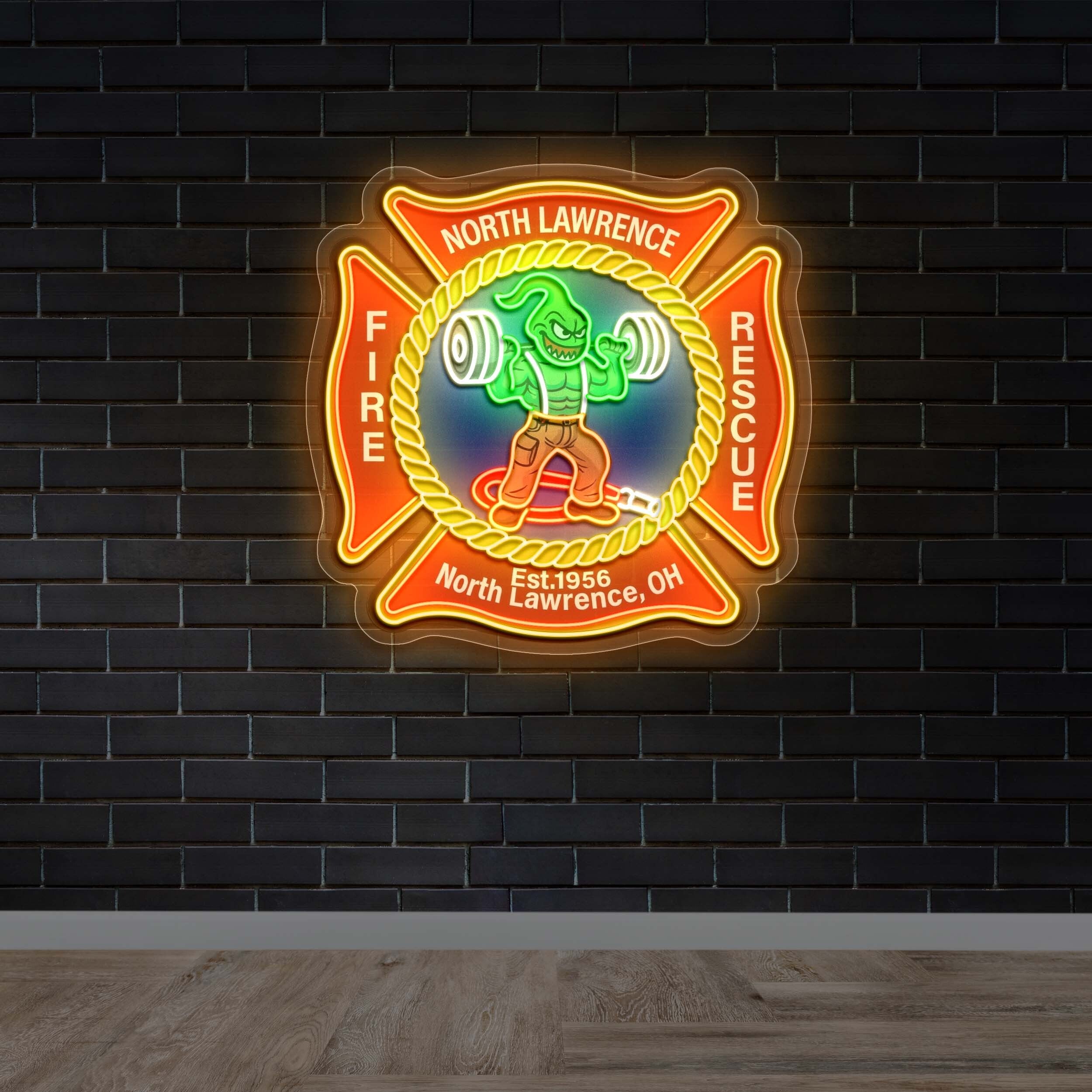 NORTH LAWRENCE FIRE RESCUE - Premium Neon Artwork