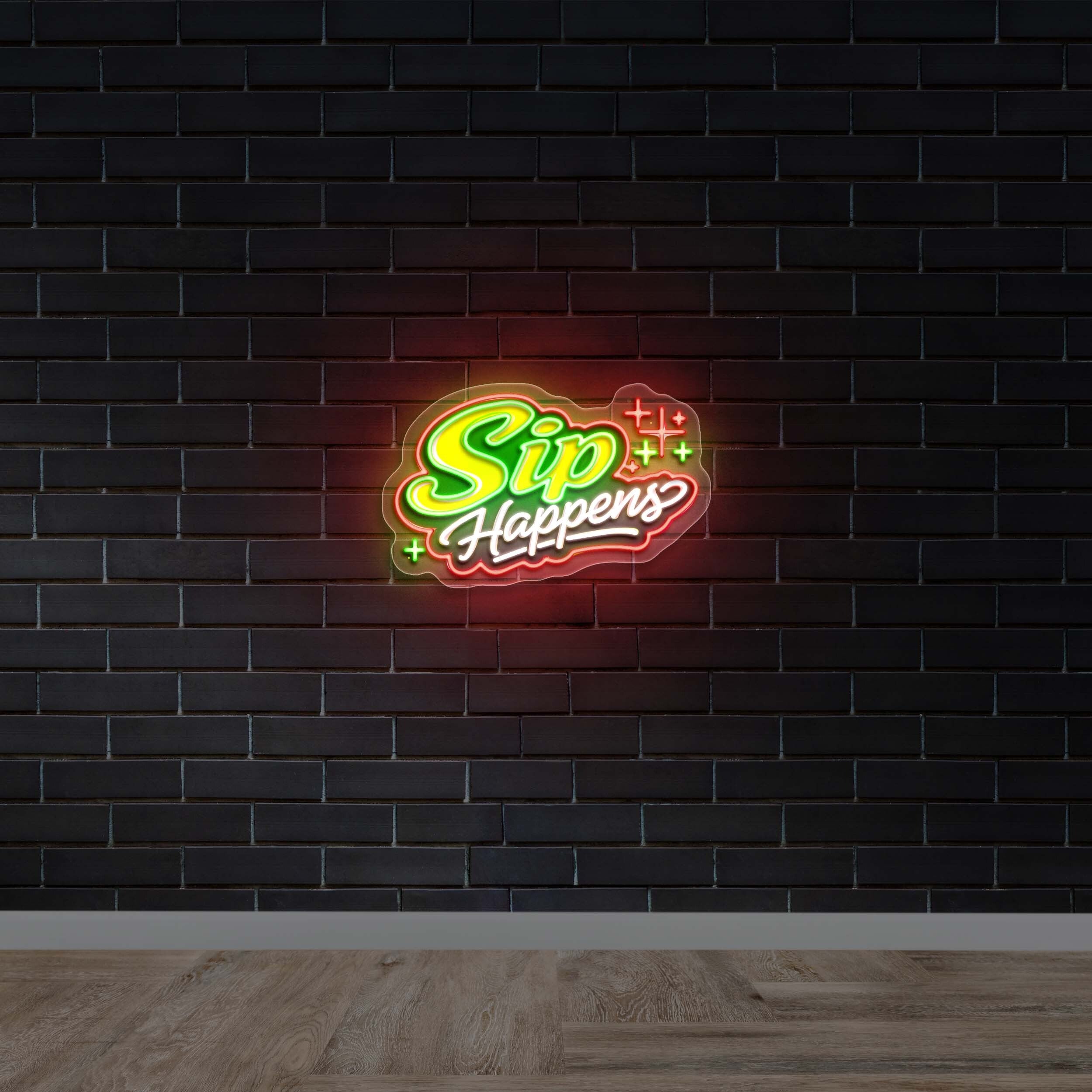 Sip Happens - Premium Neon Artwork