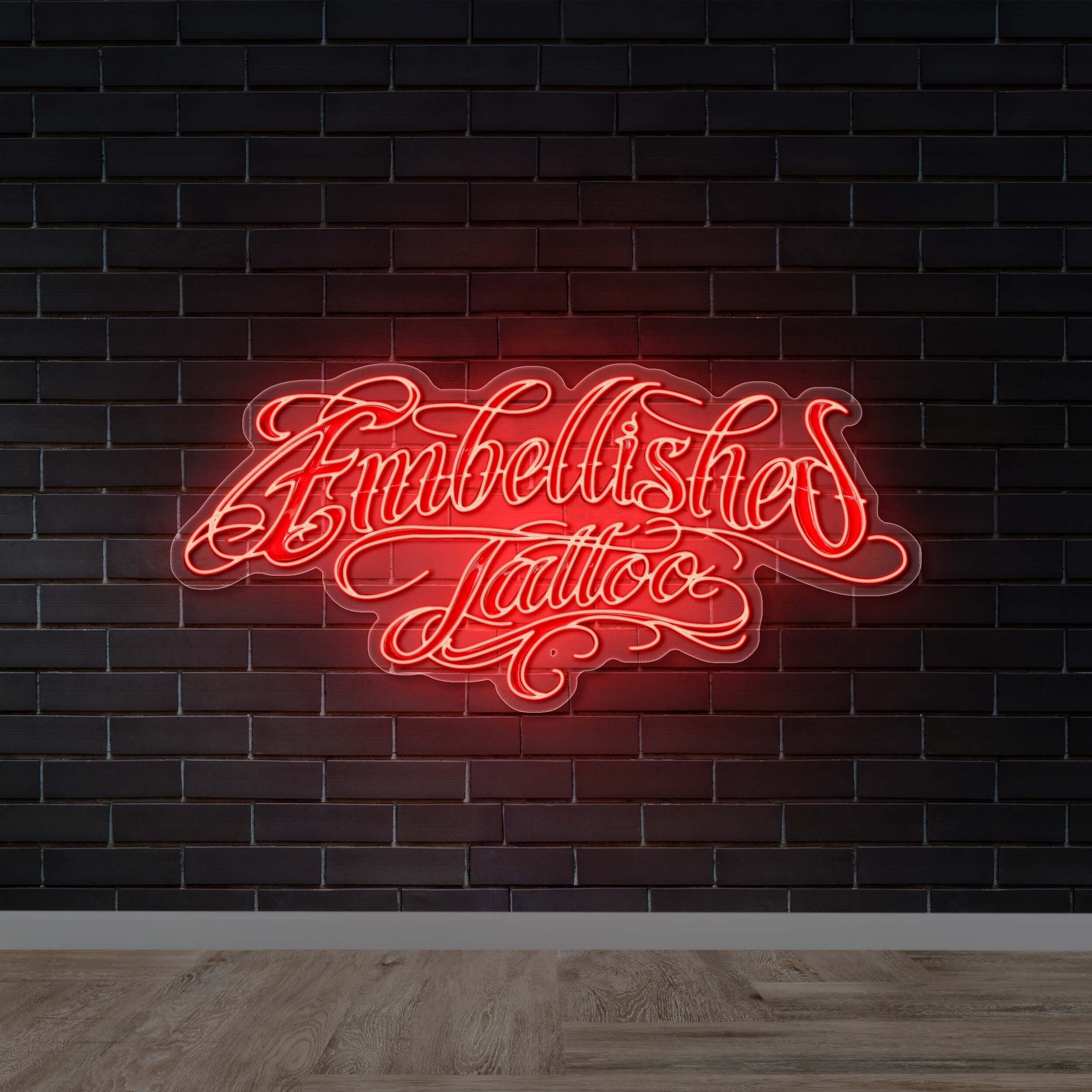 Embellished Tattoo - Premium Neon Artwork