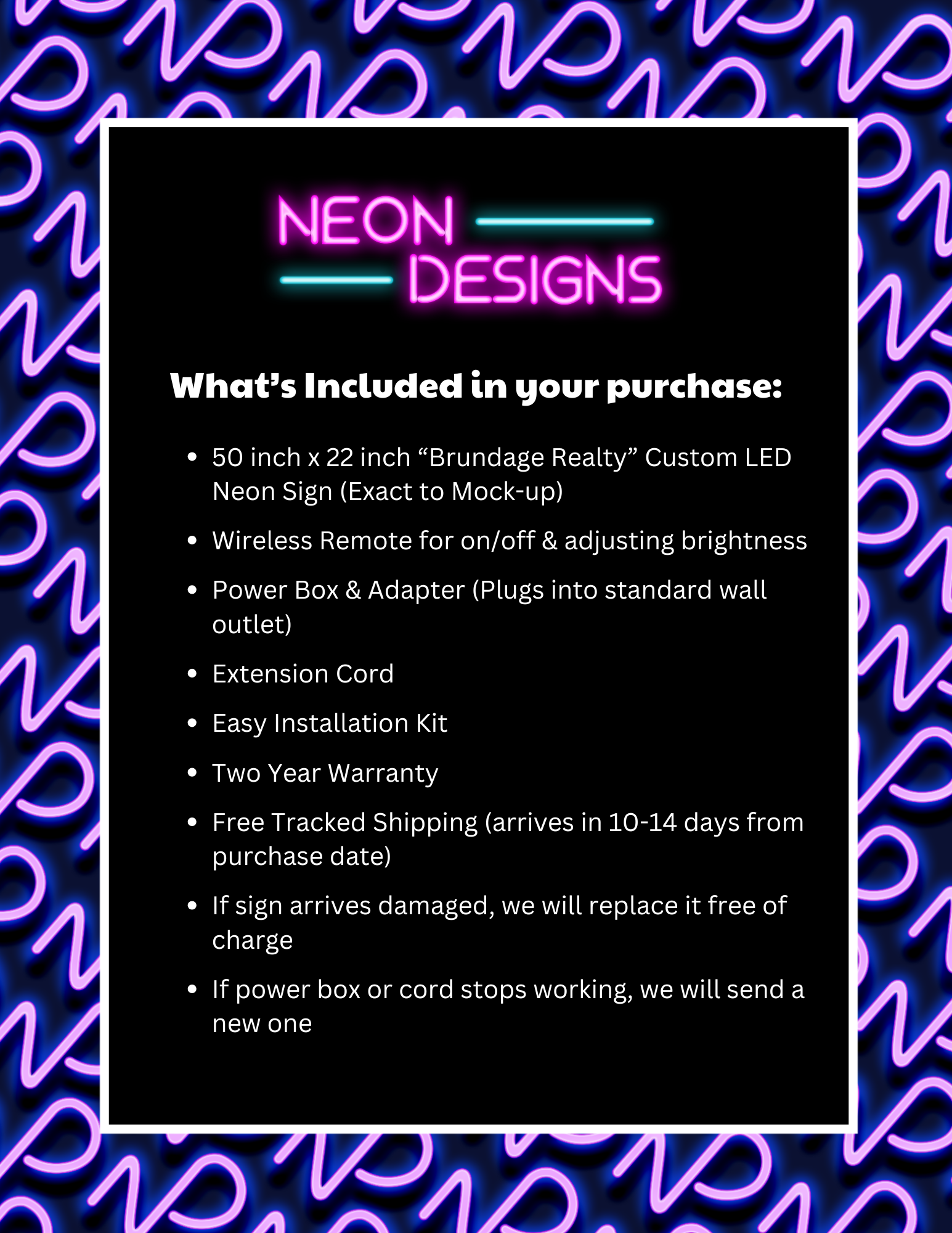 Brundage Realty - Premium Neon Artwork