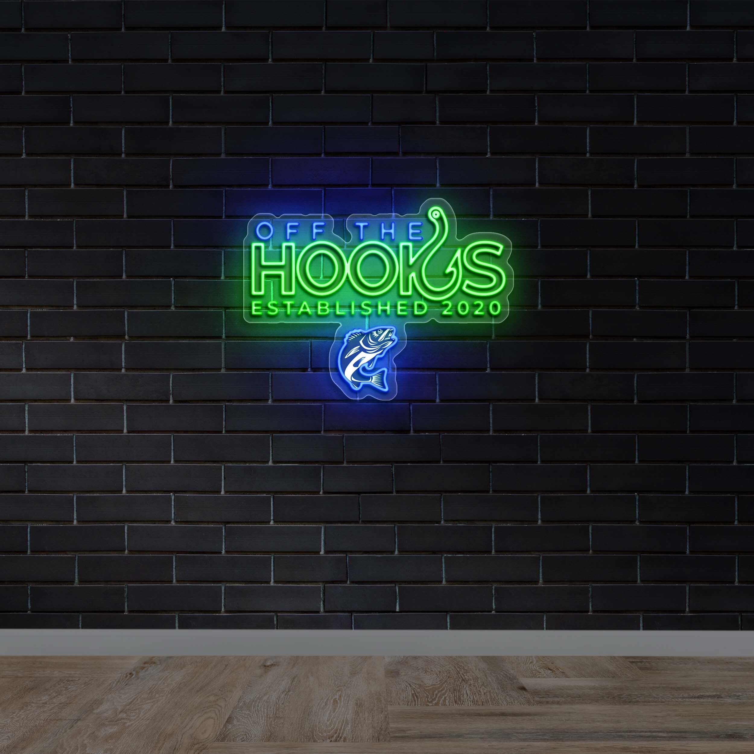 OFF THE HOOKS Established 2020 - Premium Neon Artwork