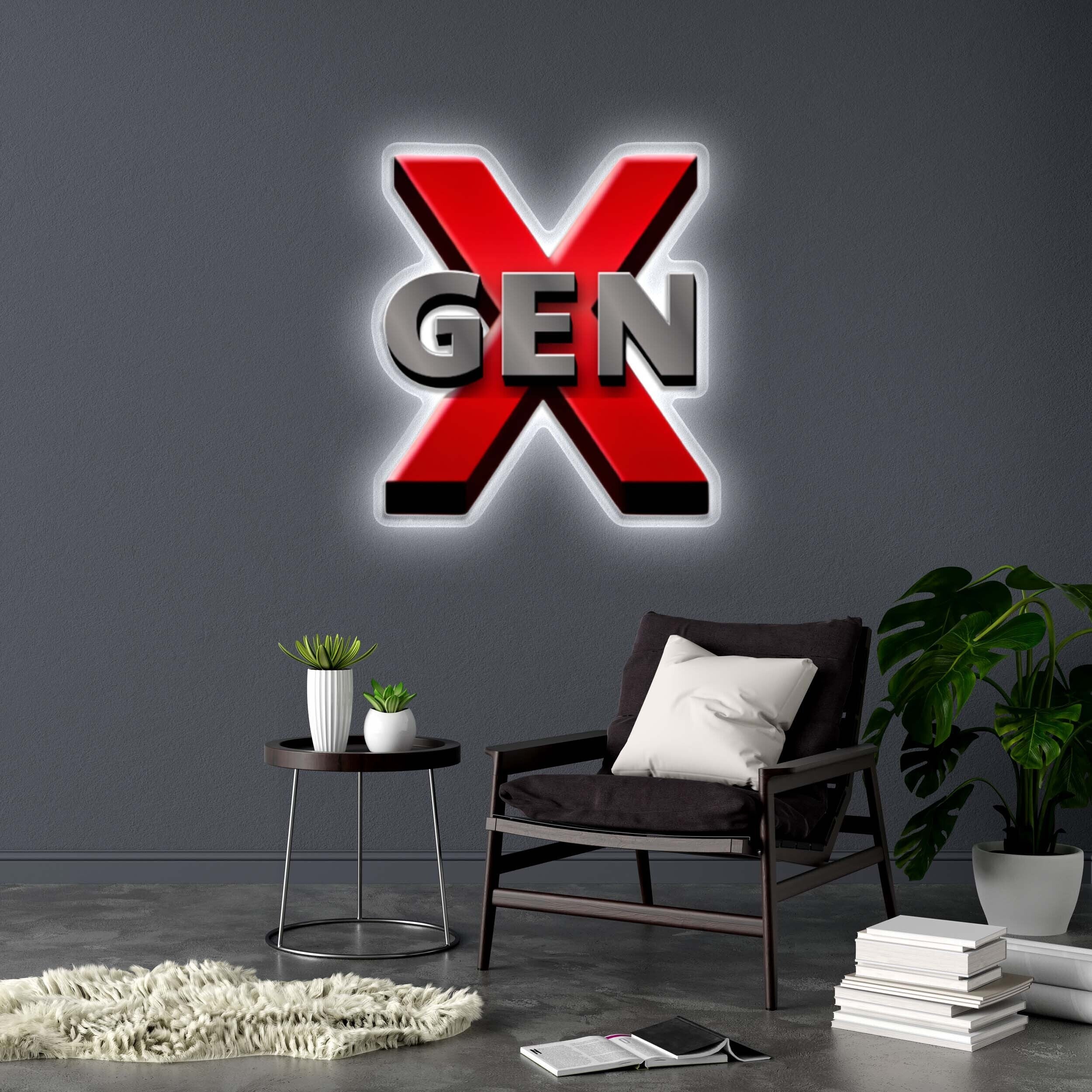 GEN X | Backlit Version - Premium Neon Artwork