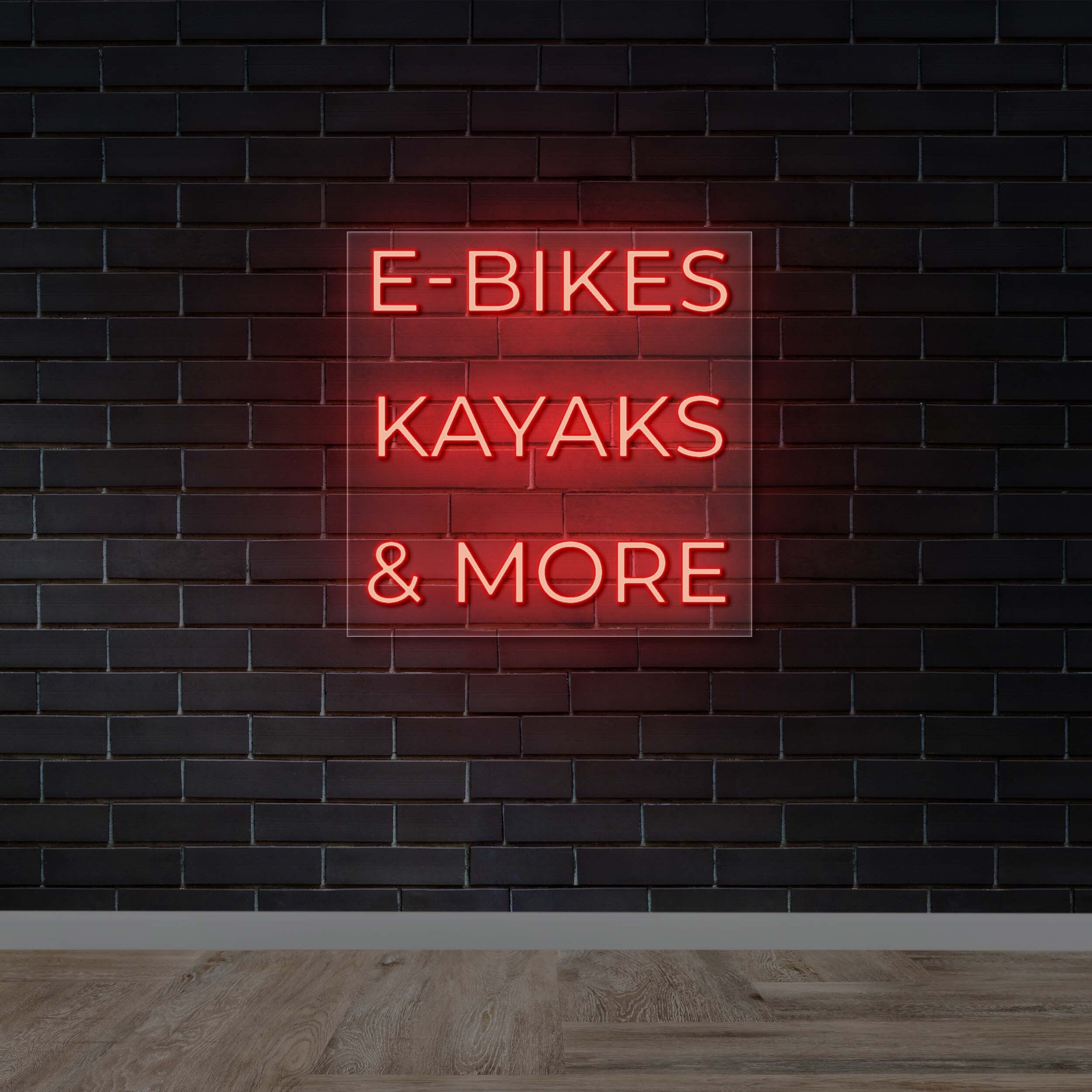 E-BIkes Kayaks & More - Premium Neon Artwork