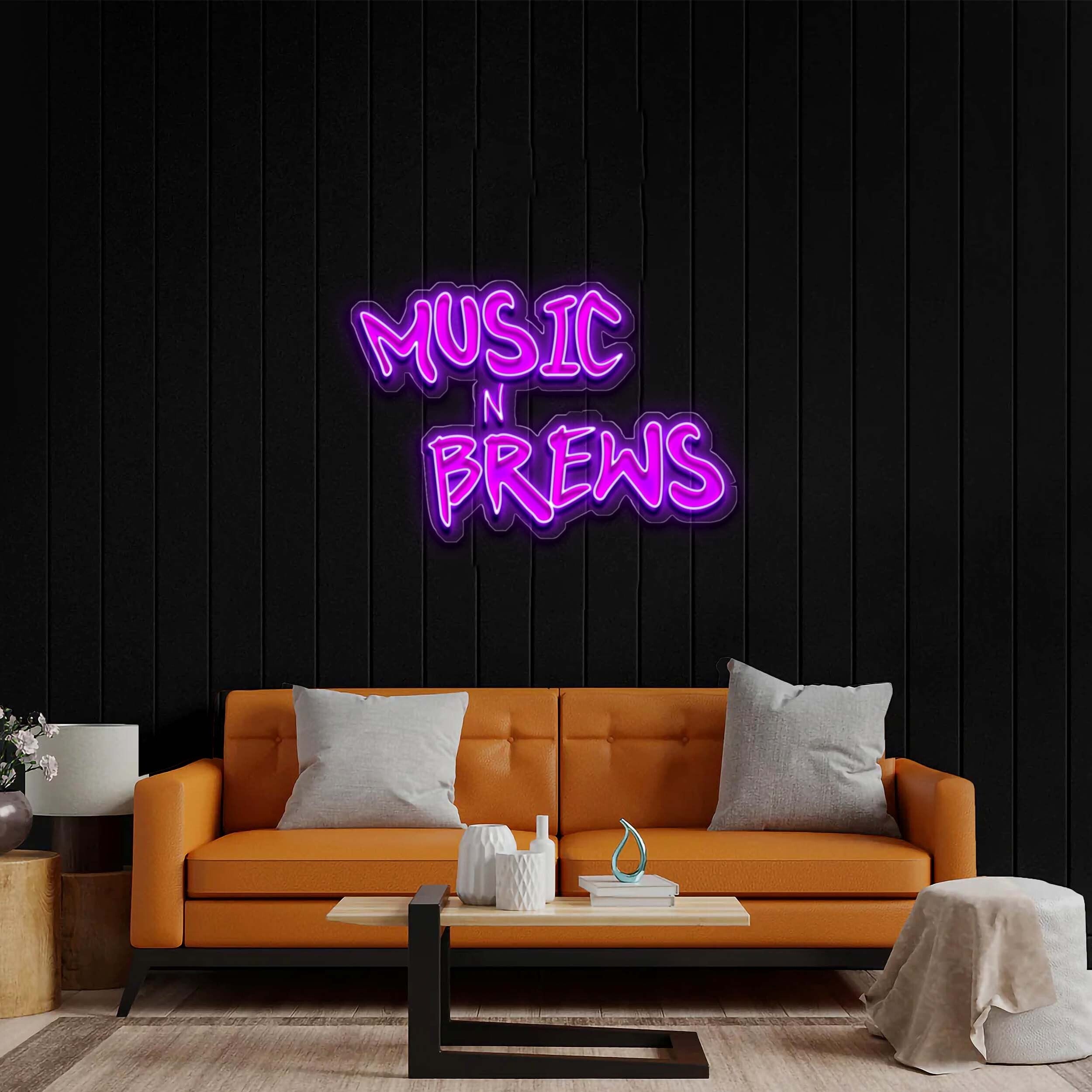 MUSIC N BREWS - Premium Neon Artwork