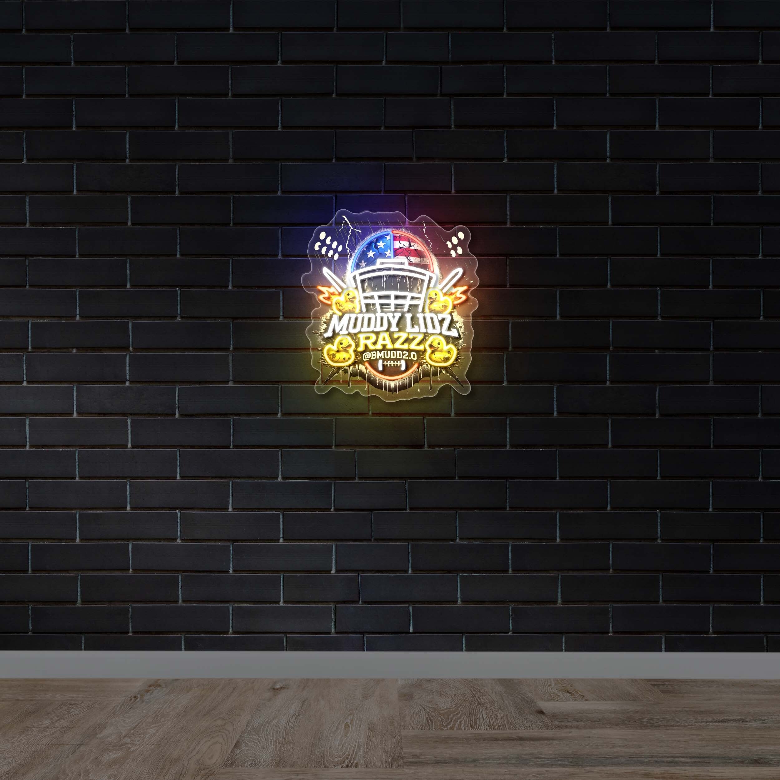 Muddy Lidz Razzz - Premium Neon Artwork
