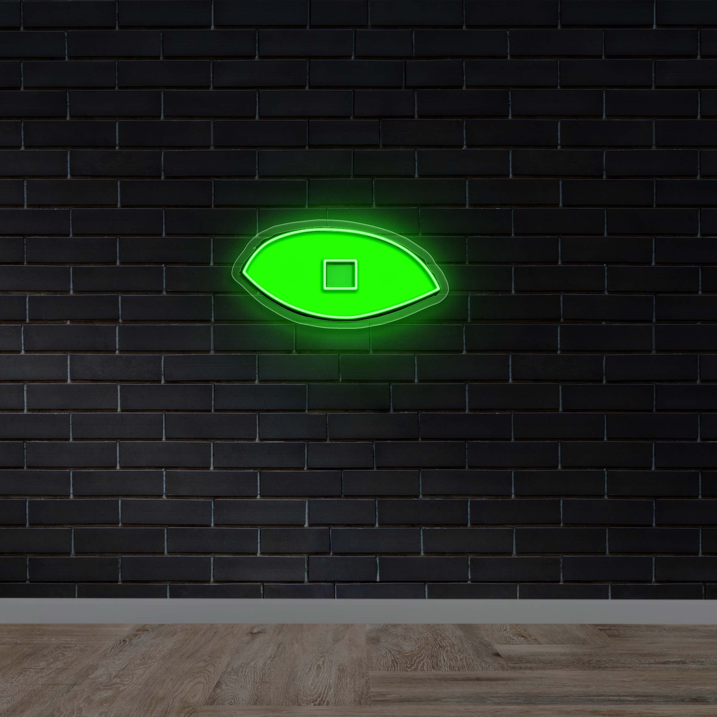 Green Eye Neon Sign Left - Premium Neon Artwork
