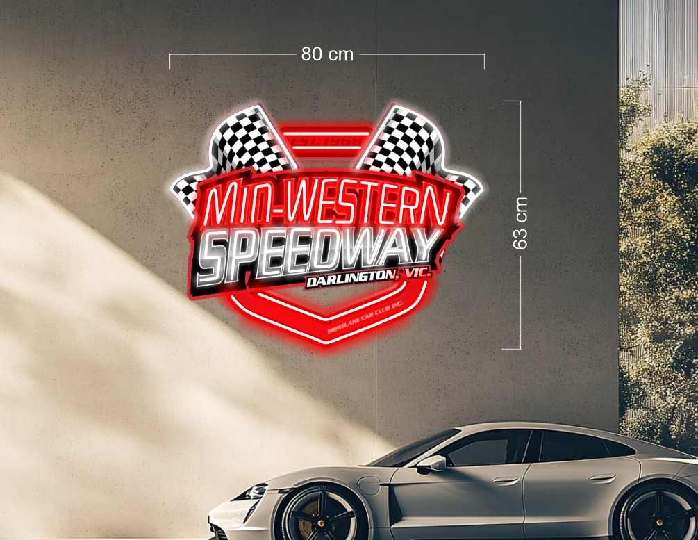MIN-WESTERN SPEEDWAY - Premium Neon Artwork