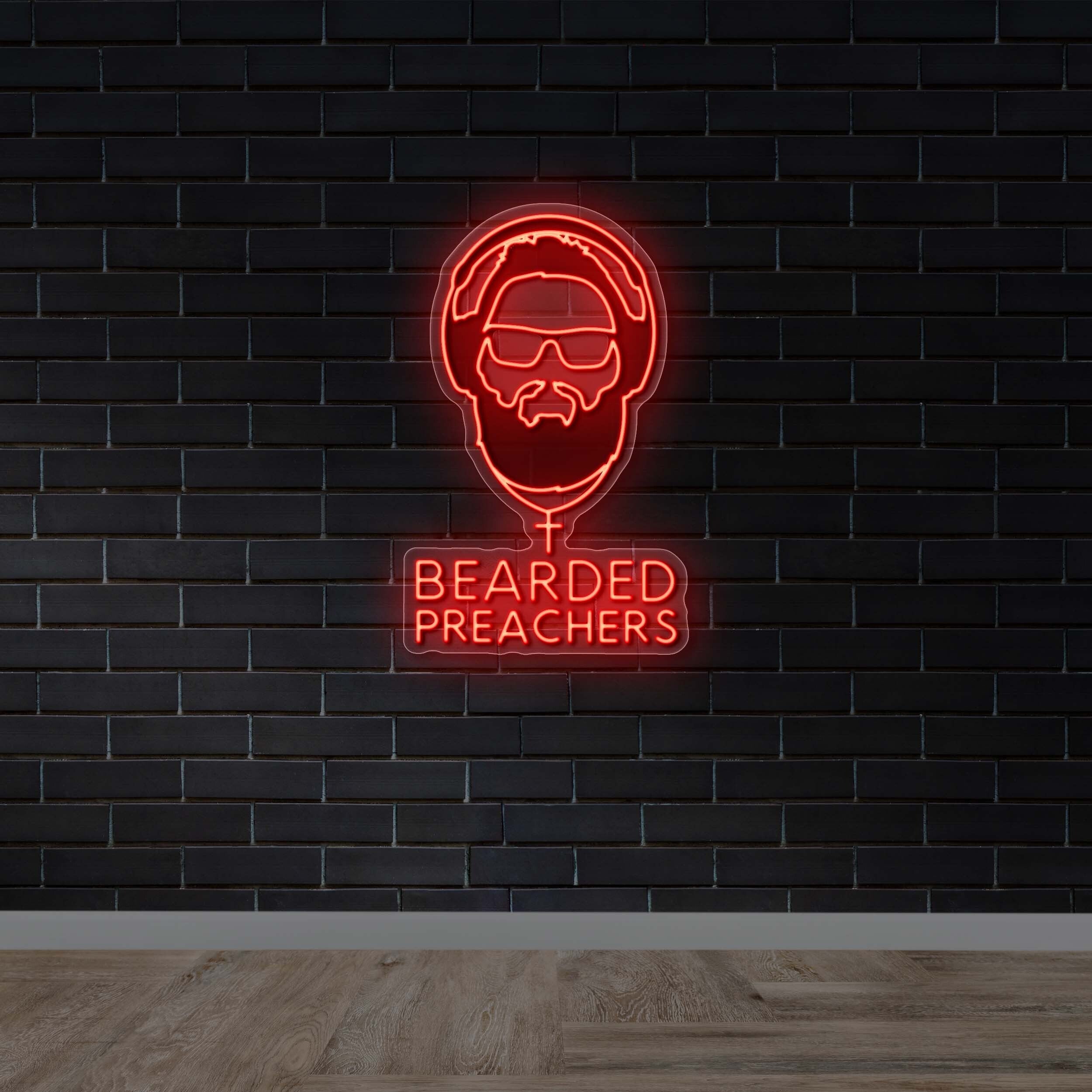 Bearded Preachers - Premium Neon Artwork