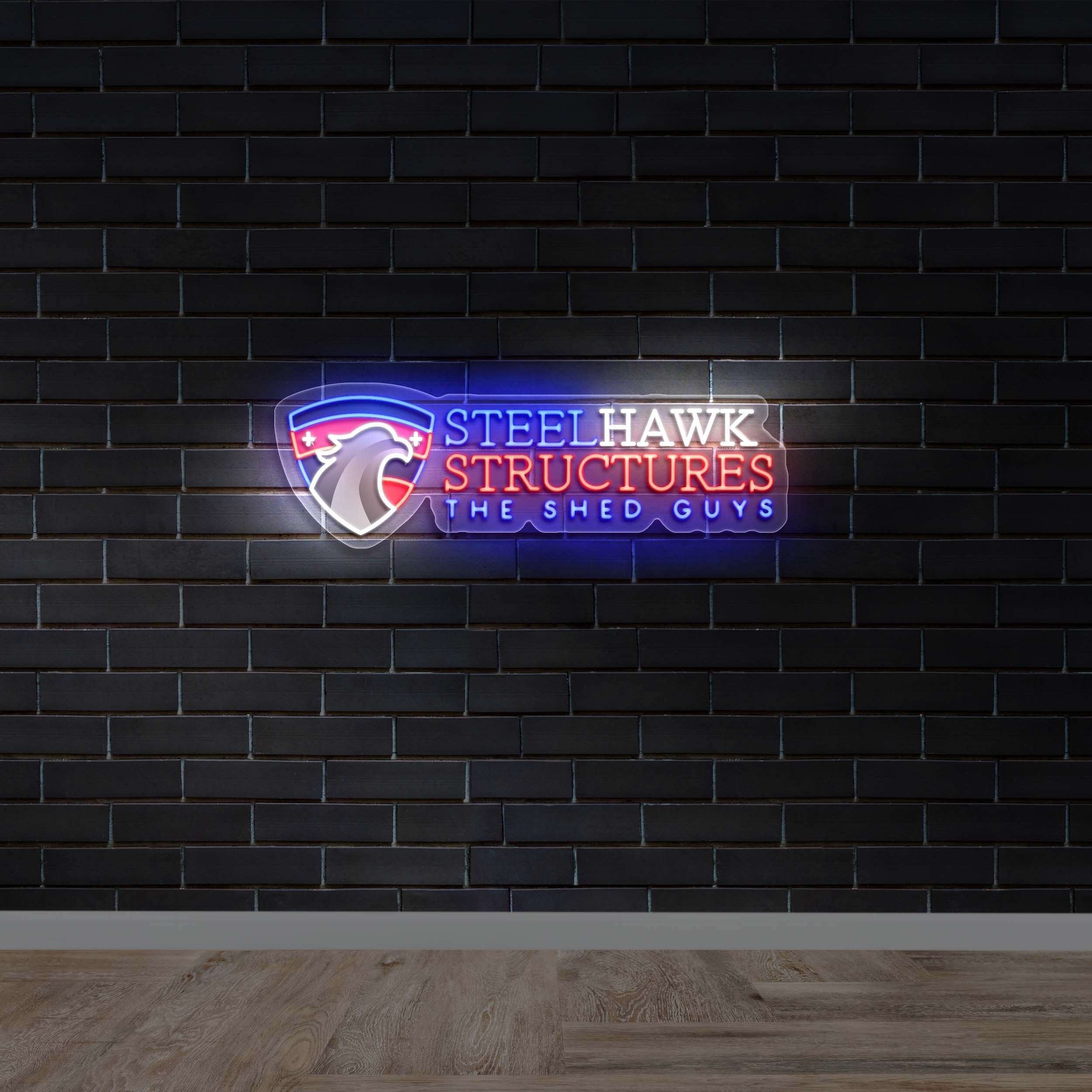 Steel Hawk Structures - Premium Neon Artwork