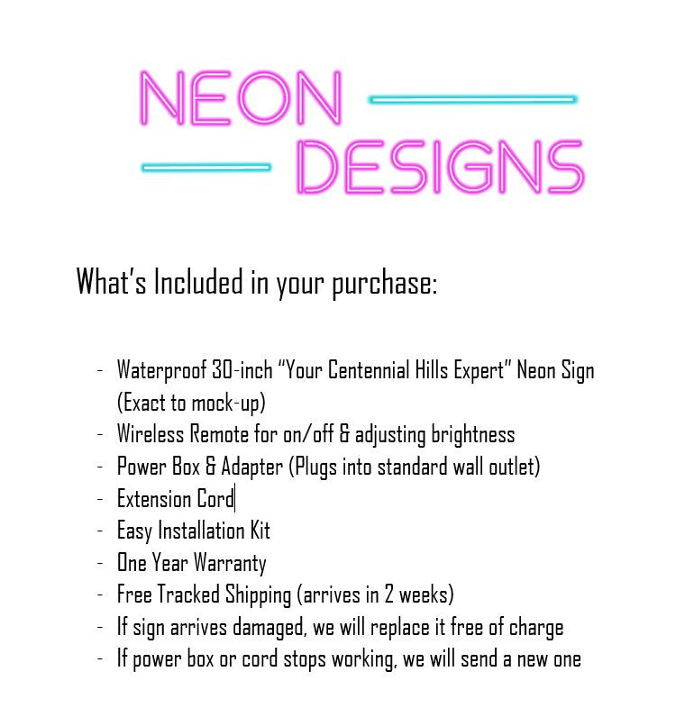 Your Centennial Hills Expert - Premium Neon Artwork