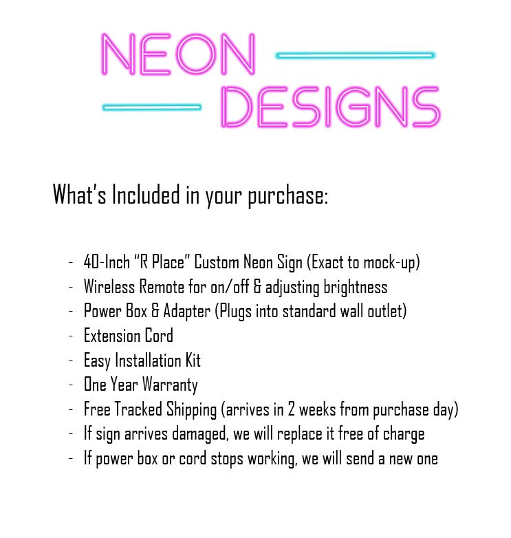 R Place - Premium Neon Artwork