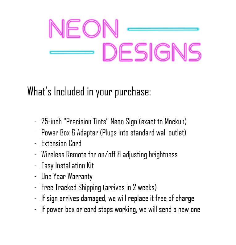 Precision Tints - Premium Neon Artwork