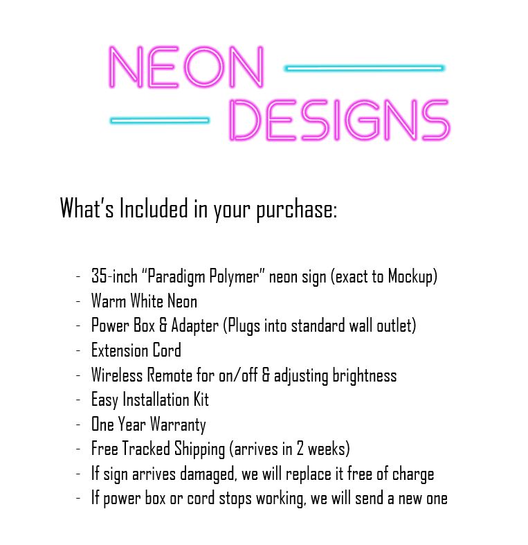 Paradigm Polymer - Premium Neon Artwork