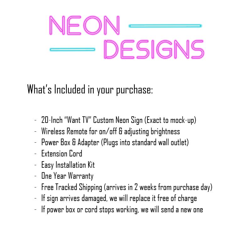 Want TV - Premium Neon Artwork