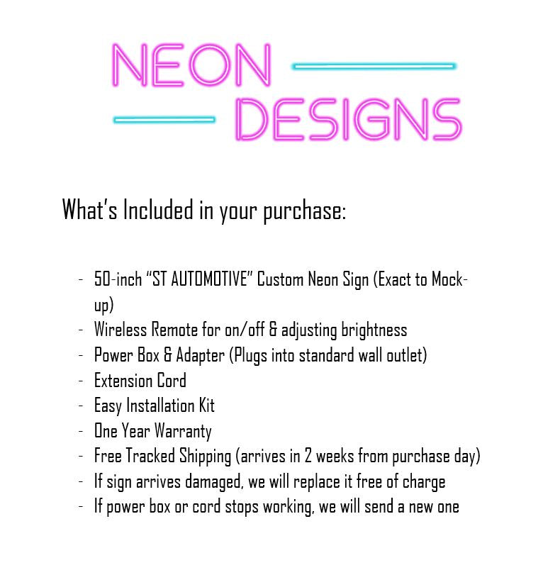 ST AUTOMOTIVE - Premium Neon Artwork