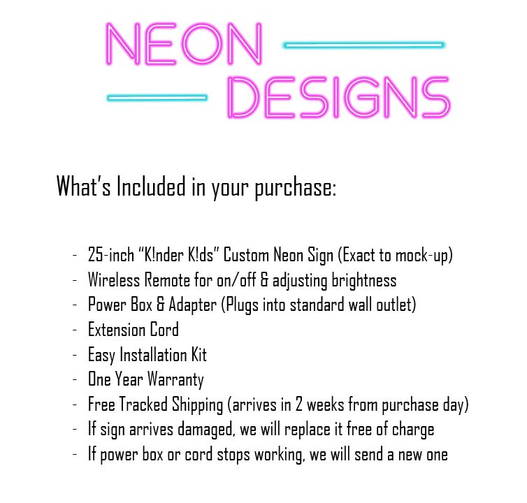 K!nder K!ds - Premium Neon Artwork