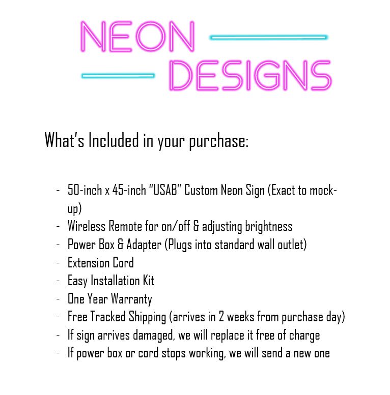 USAB - Premium Neon Artwork