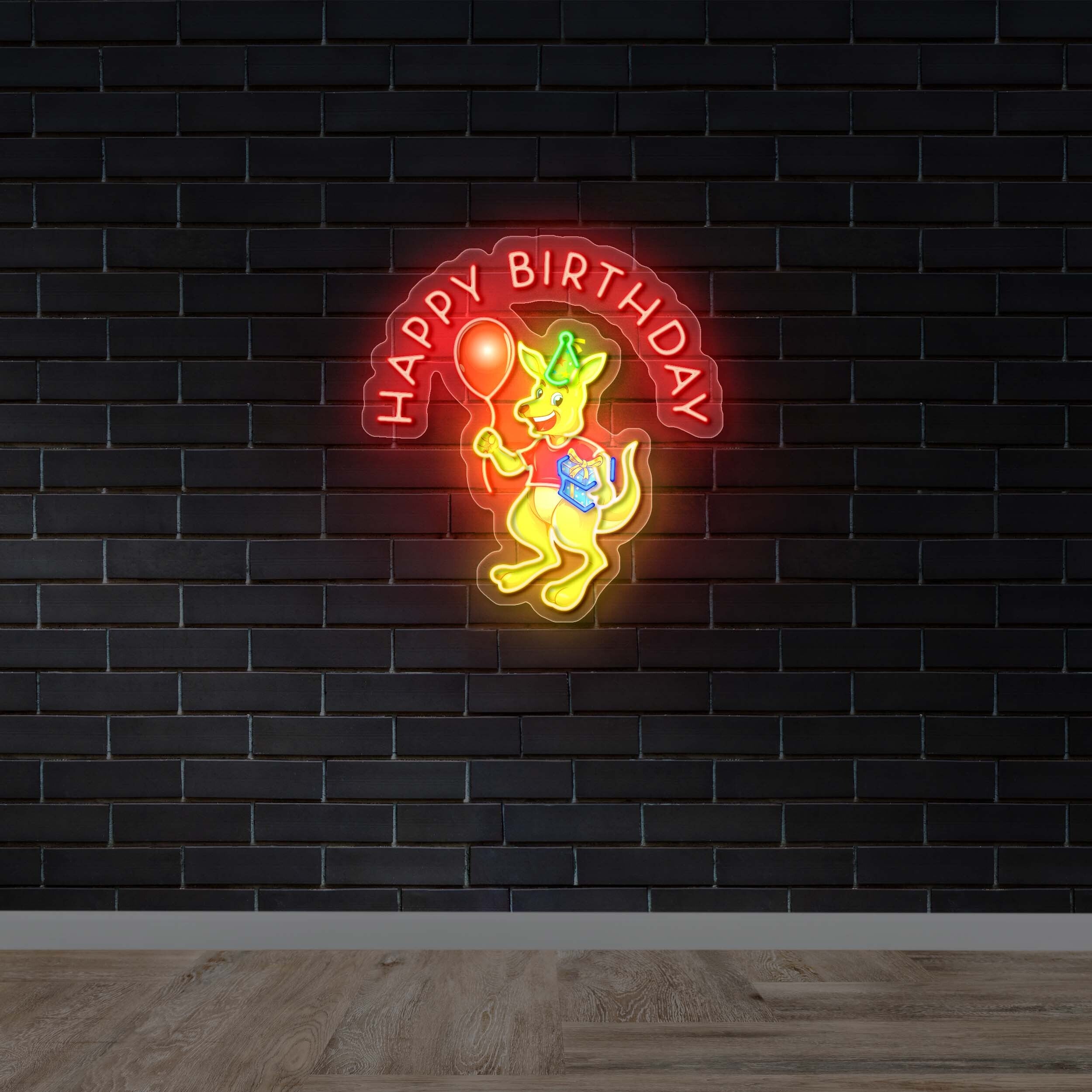 HAPPY BIRTHDAY KANGA'S | 2nd Version - Premium Neon Artwork