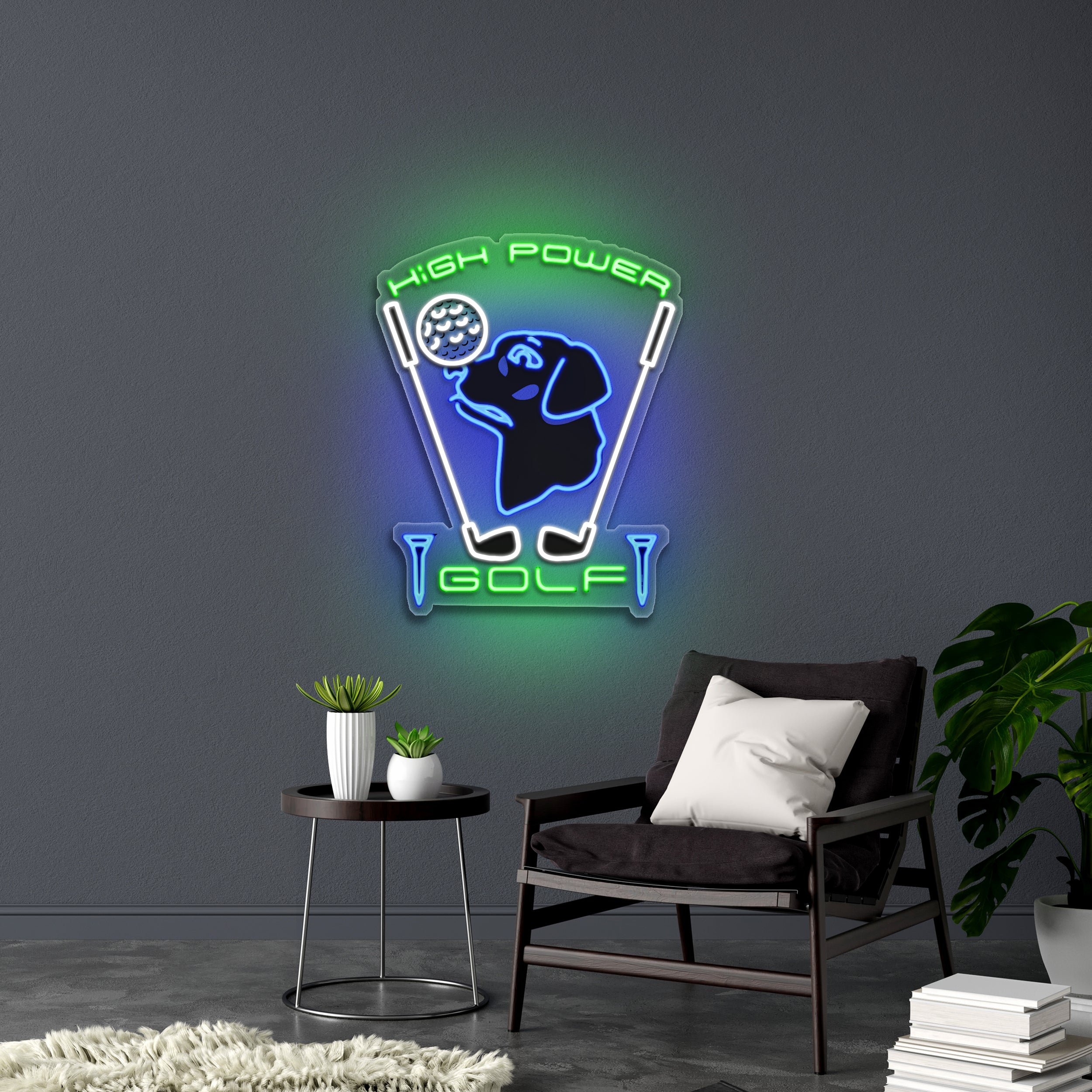High Power Golf - Premium Neon Artwork