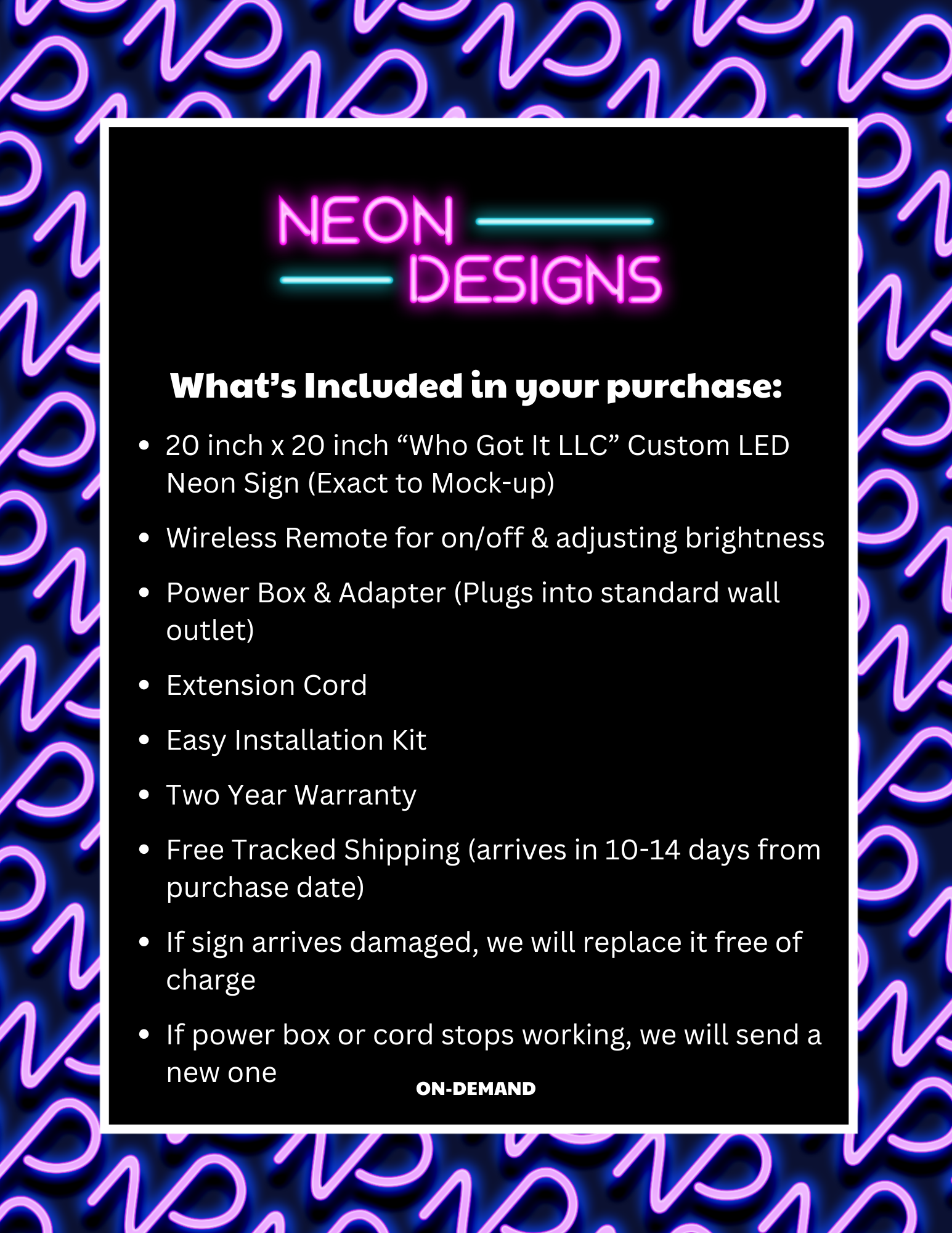 Who Got It LLC - Premium Neon Artwork