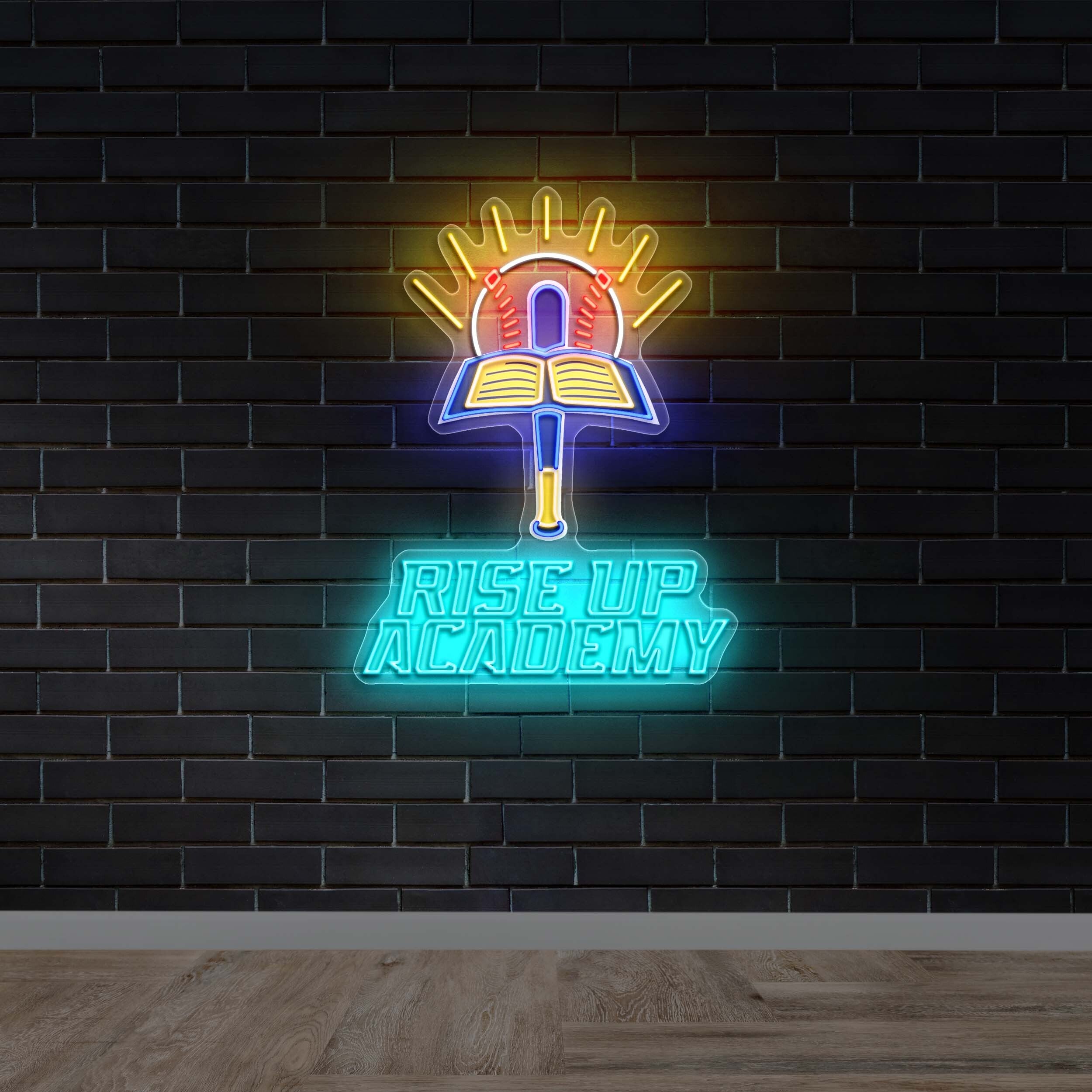 Rise Up Academy - Premium Neon Artwork