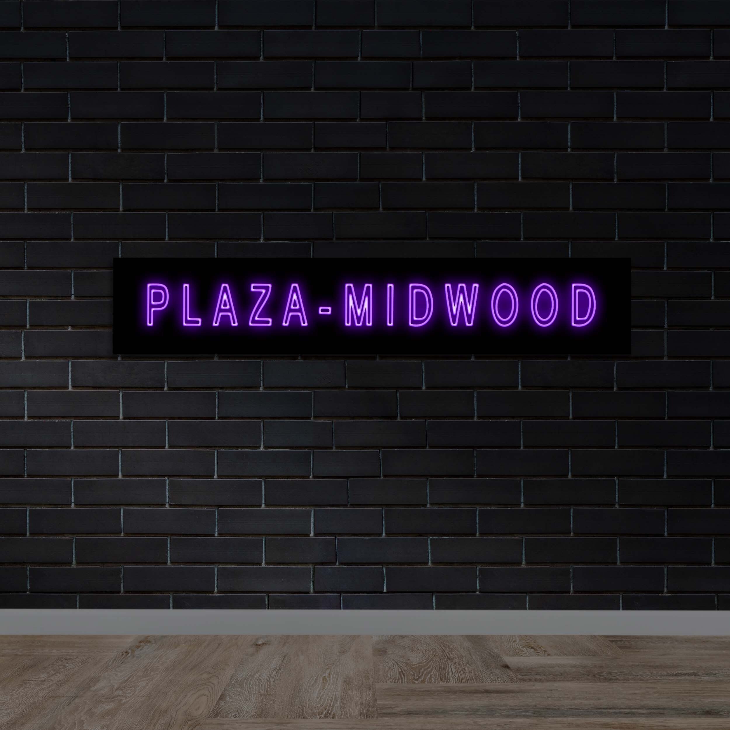 Plaza Midwood | Double Sided - Premium Neon Artwork