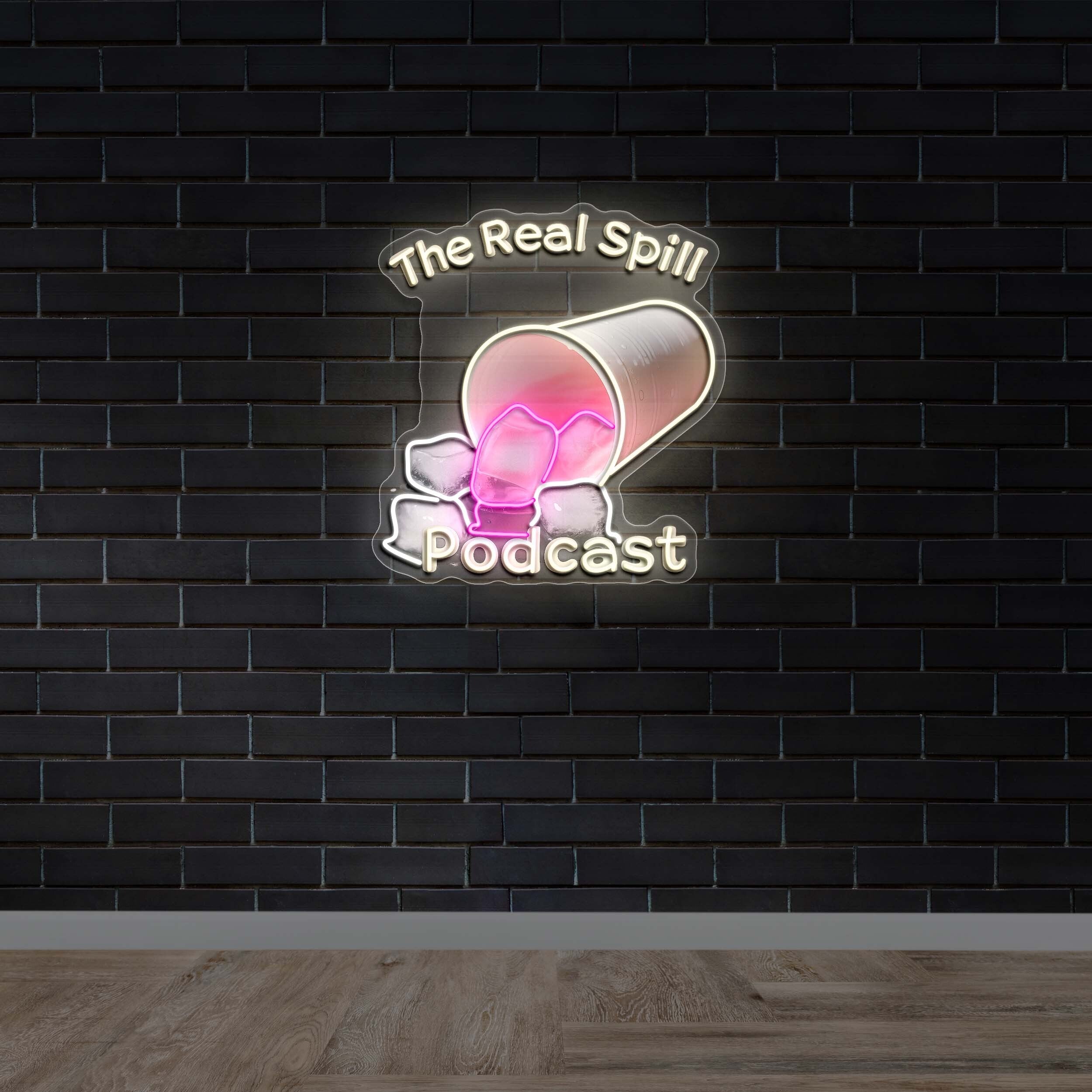 The Real Spill Podcast - Premium Neon Artwork