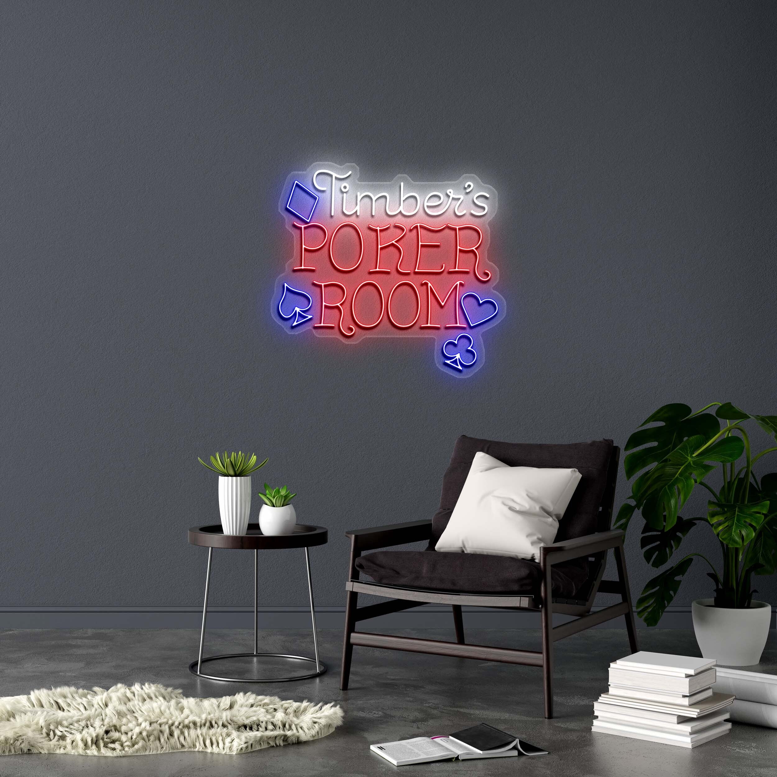 Timber's POKER ROOM - Premium Neon Artwork