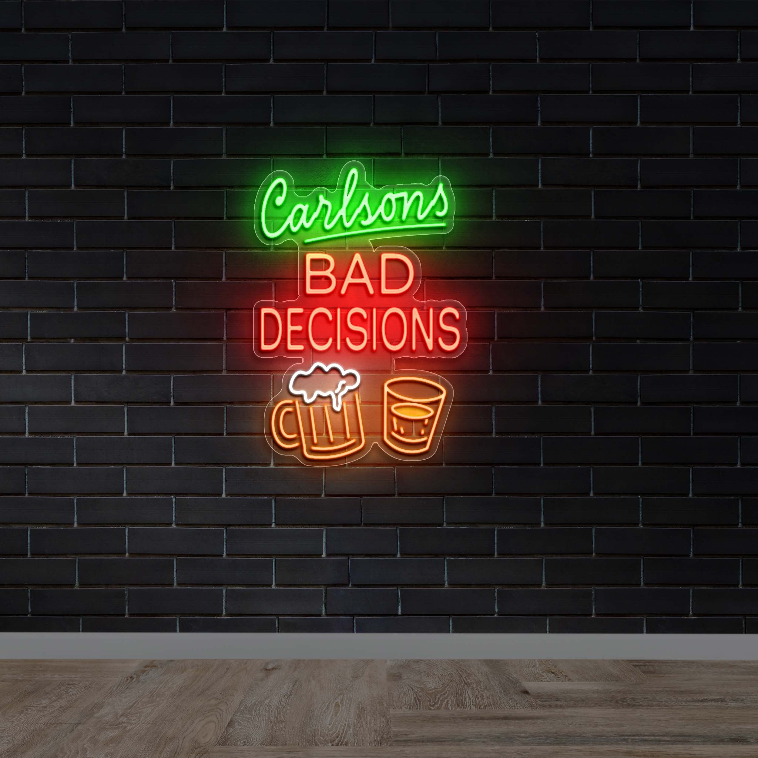 Carlsons Bad Decisions - Premium Neon Artwork