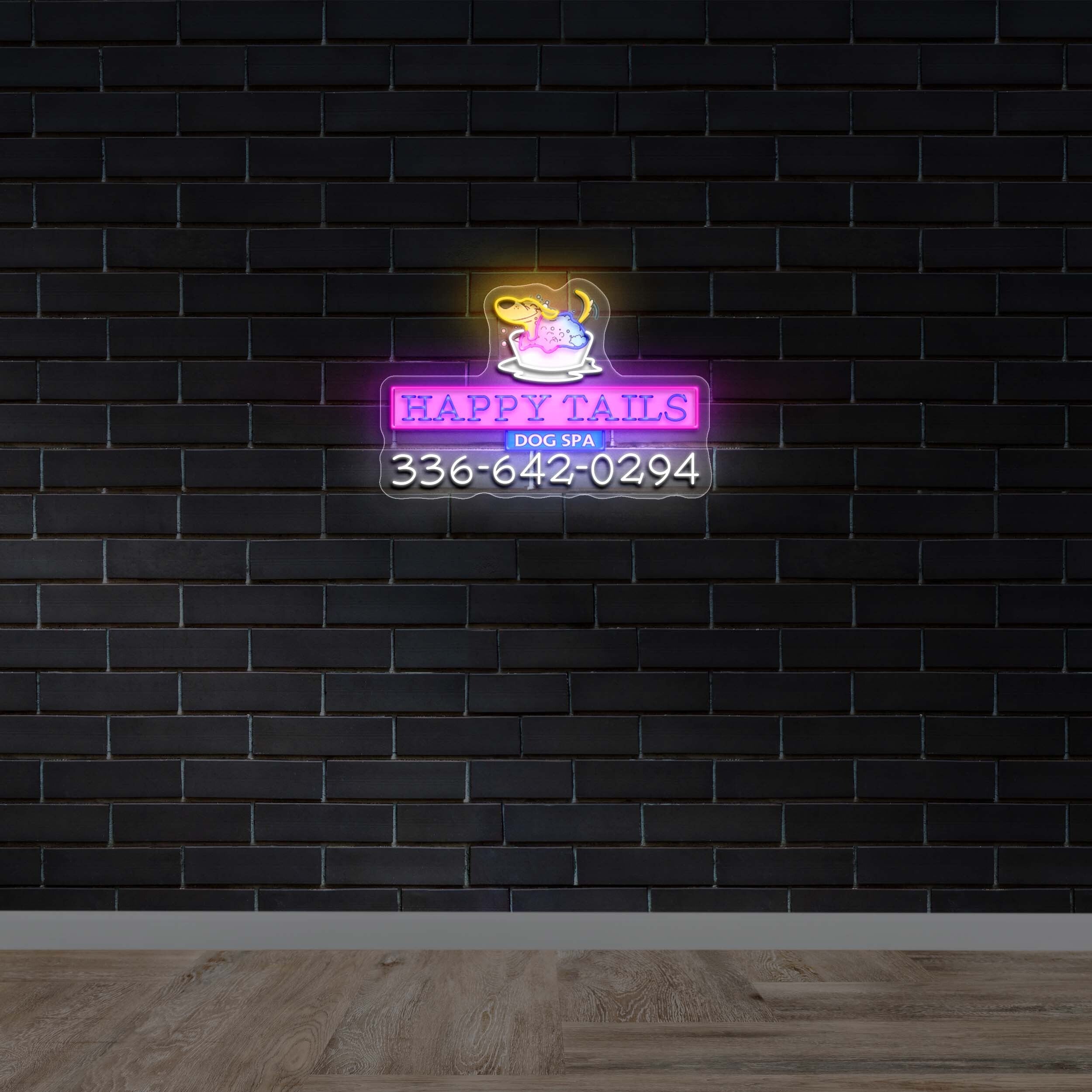 Happy Tails - Premium Neon Artwork