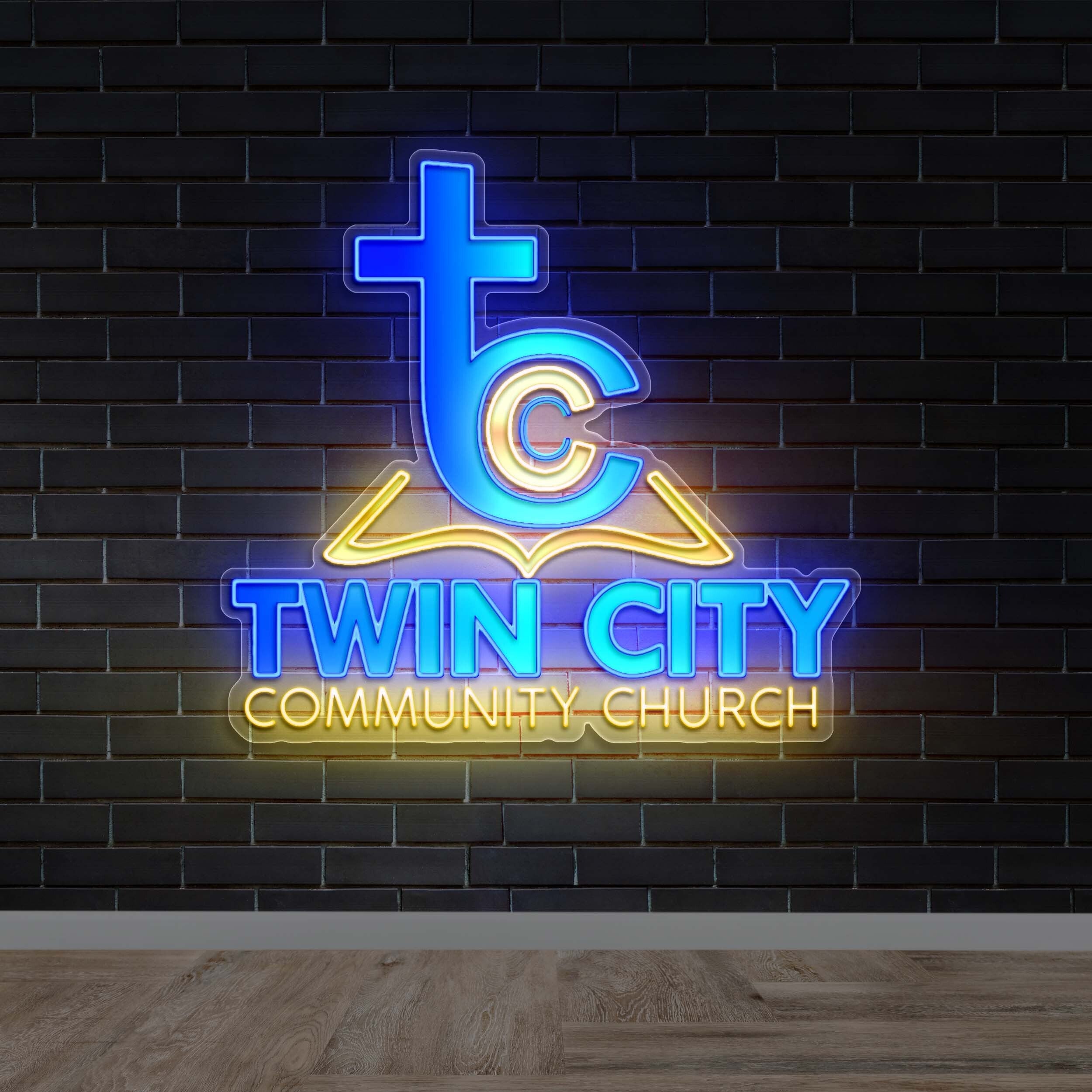Twin City Community Church - Premium Neon Artwork