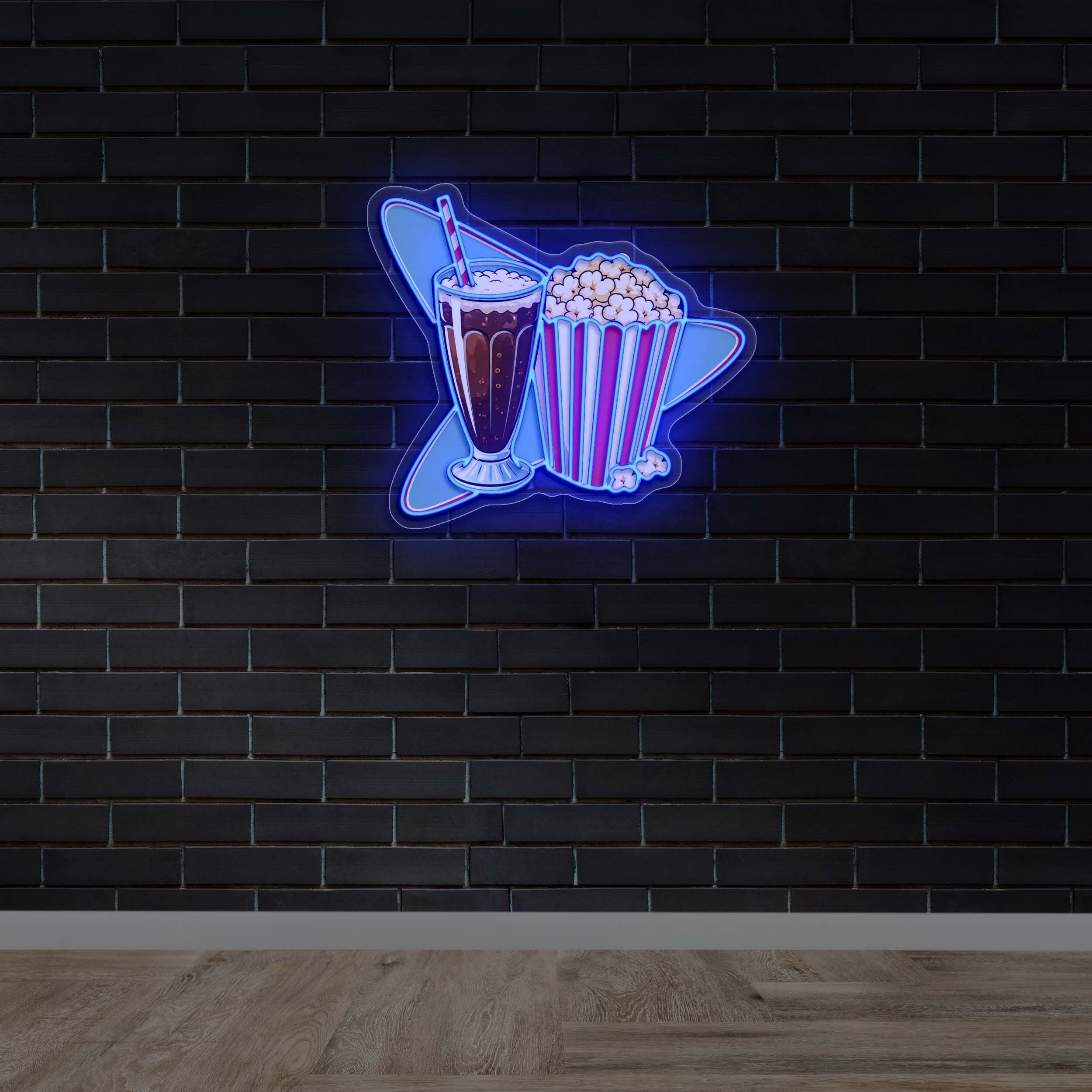 Soda and Popcorn - Premium Neon Artwork
