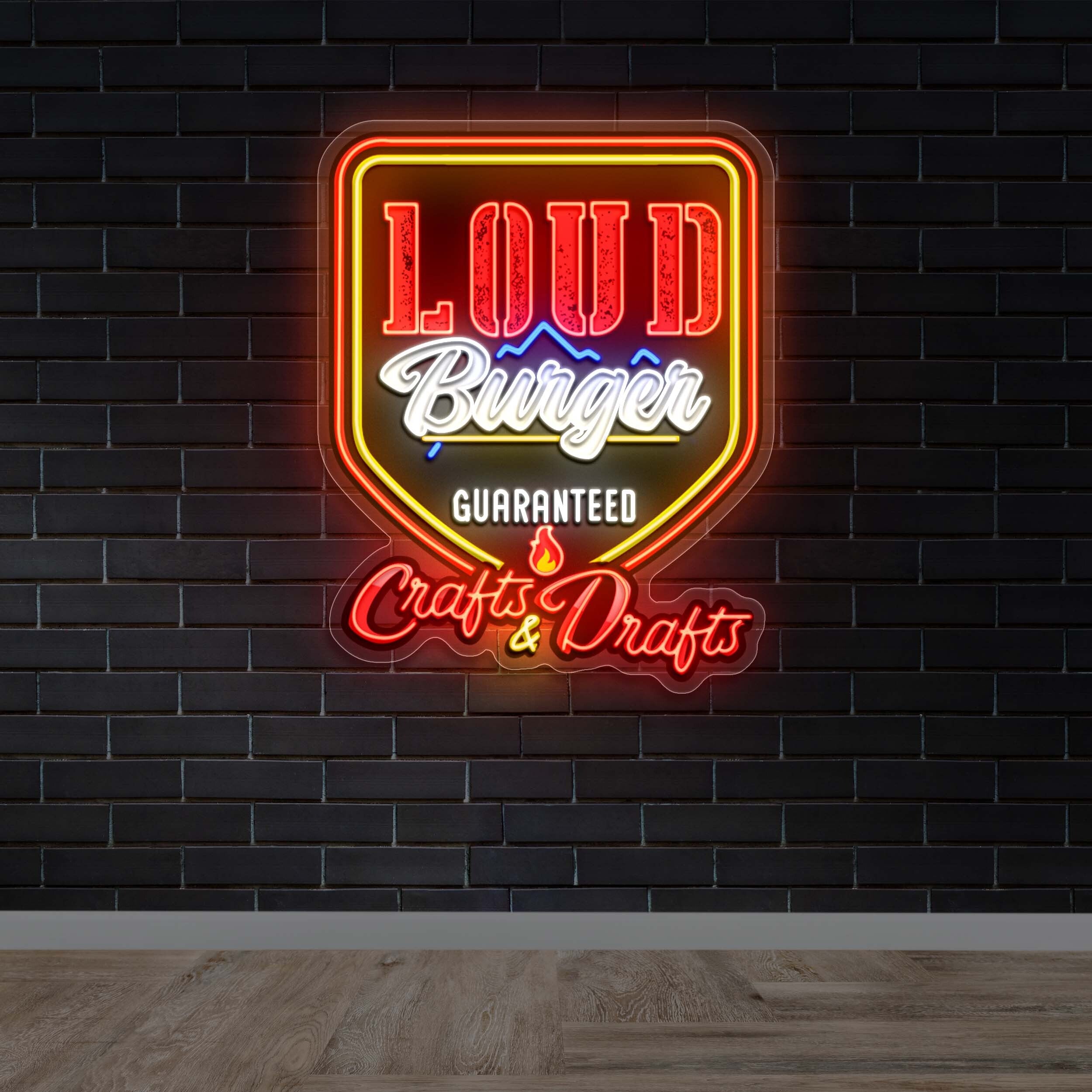 LOUD BURGER CRAFTS & DRAFTS | 2nd Version- Premium Neon Artwork