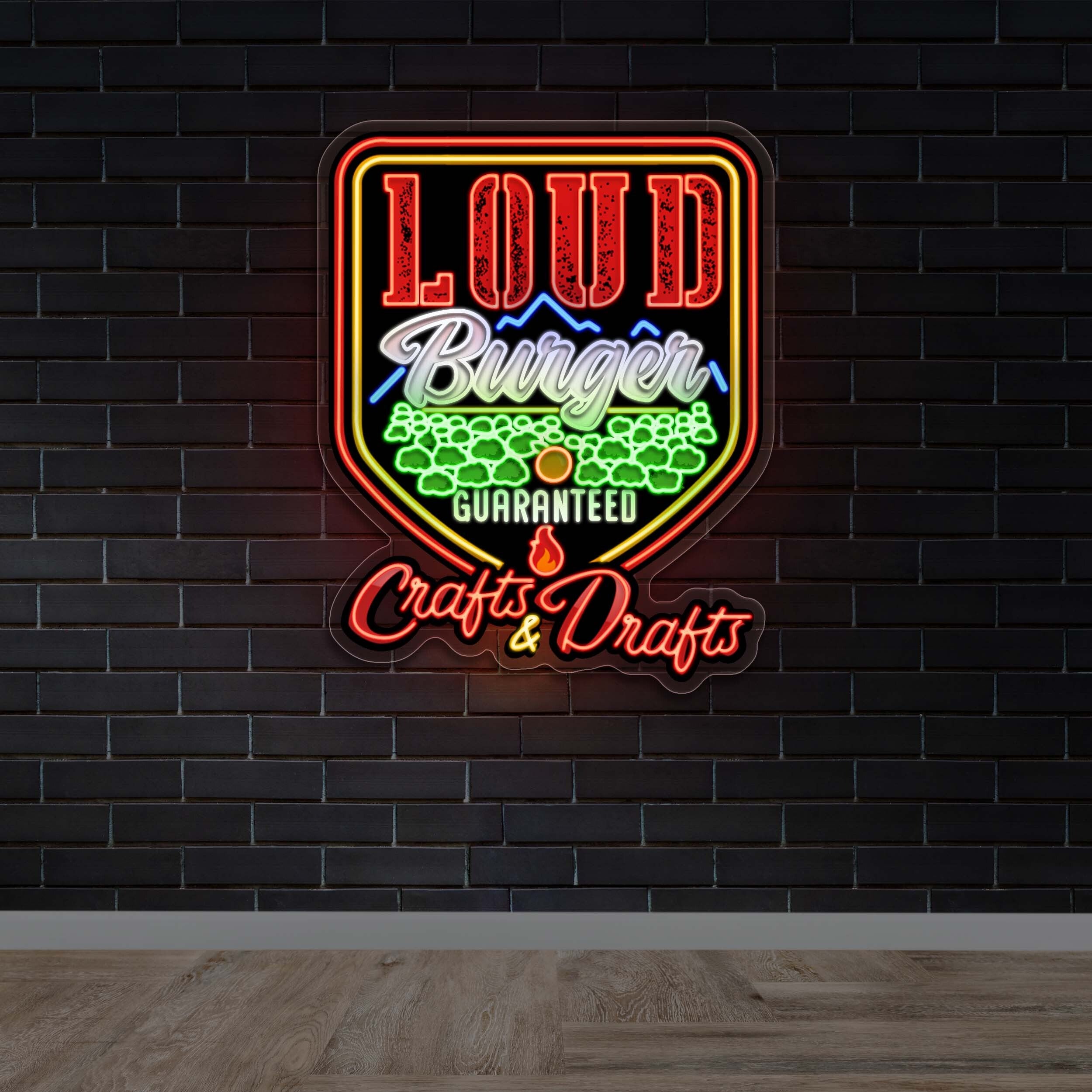 LOUD BURGER CRAFTS & DRAFTS | 3rd Version - Premium Neon Artwork