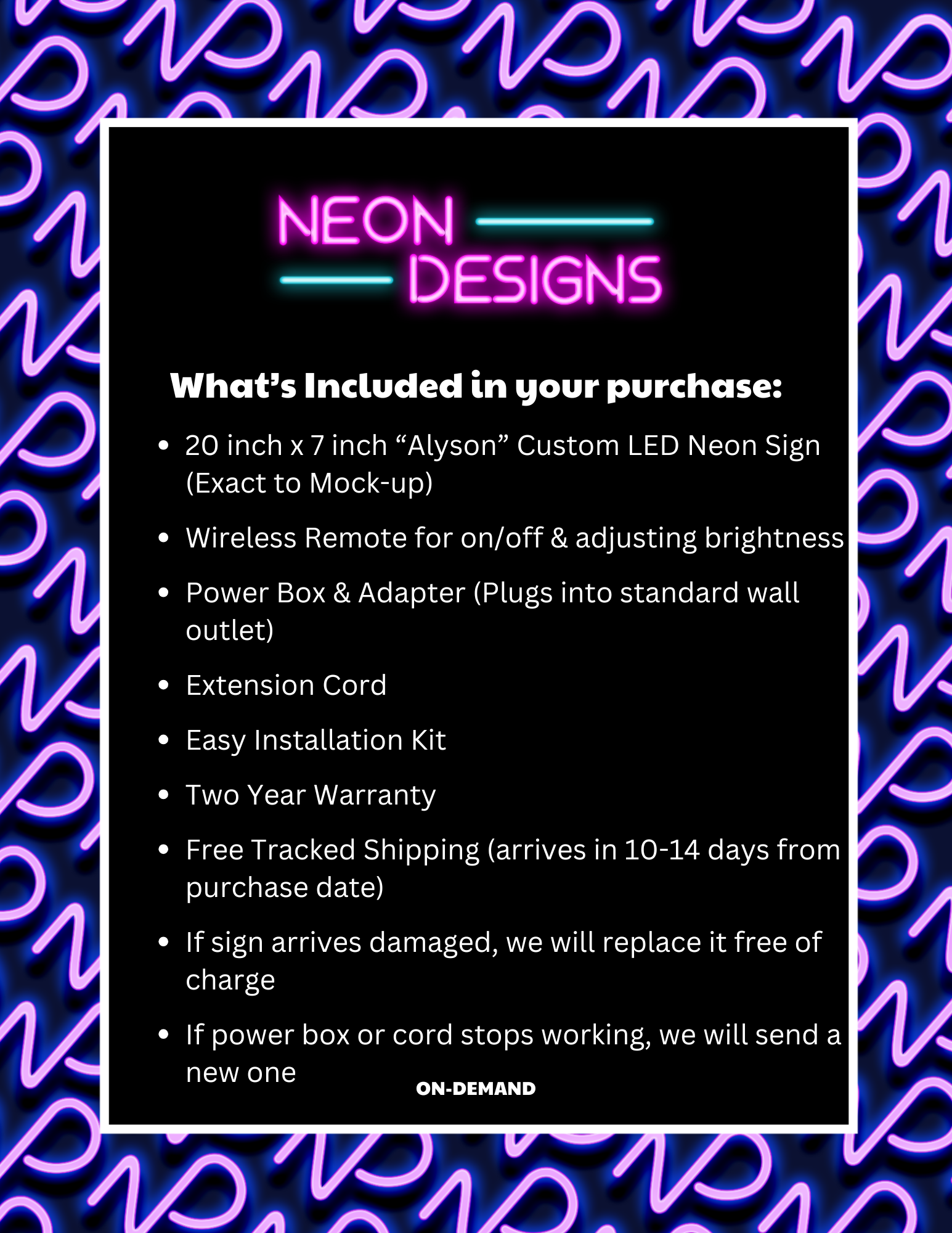 Alyson - Premium Neon Artwork