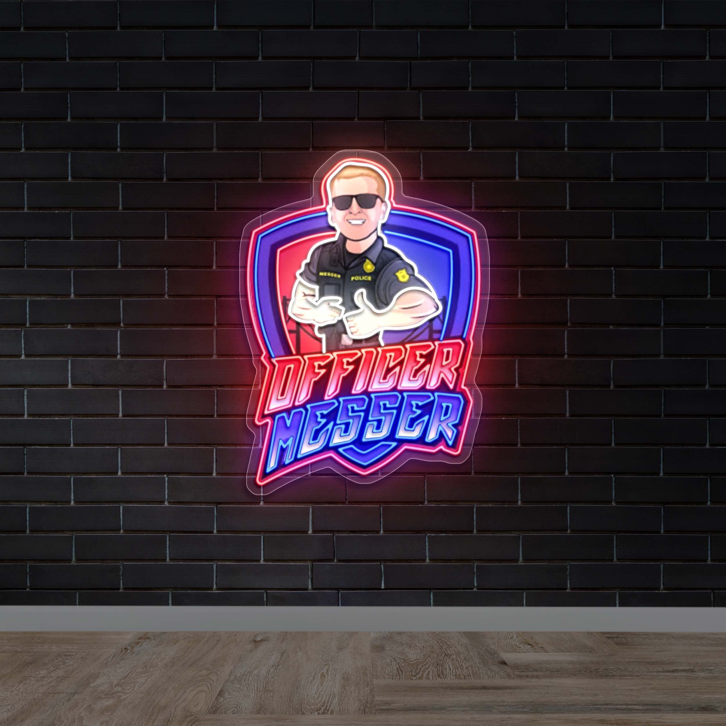 Officer Messer - Premium Neon Artwork
