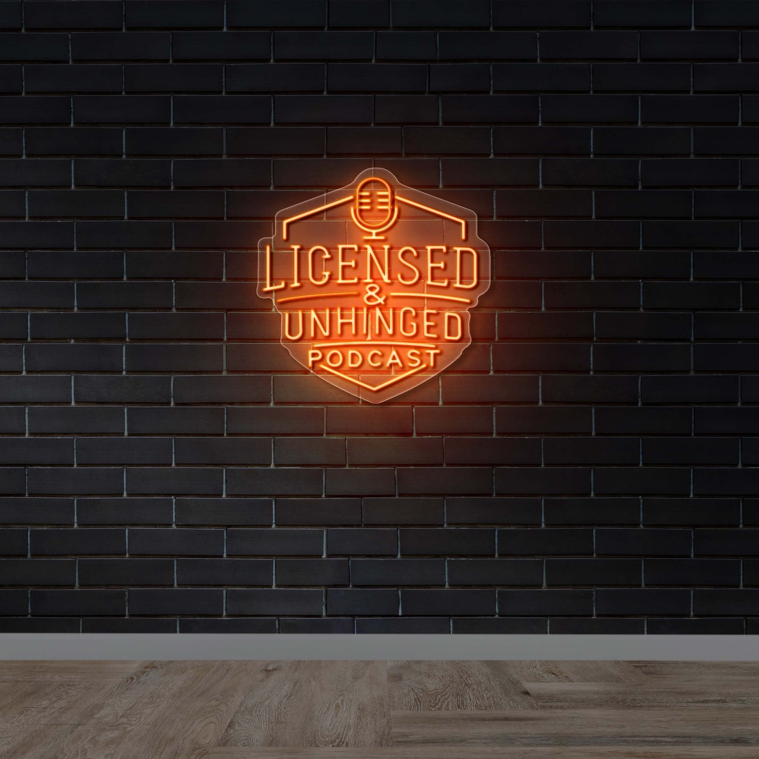 Licensed & Unhinged Podcast - Premium Neon Artwork