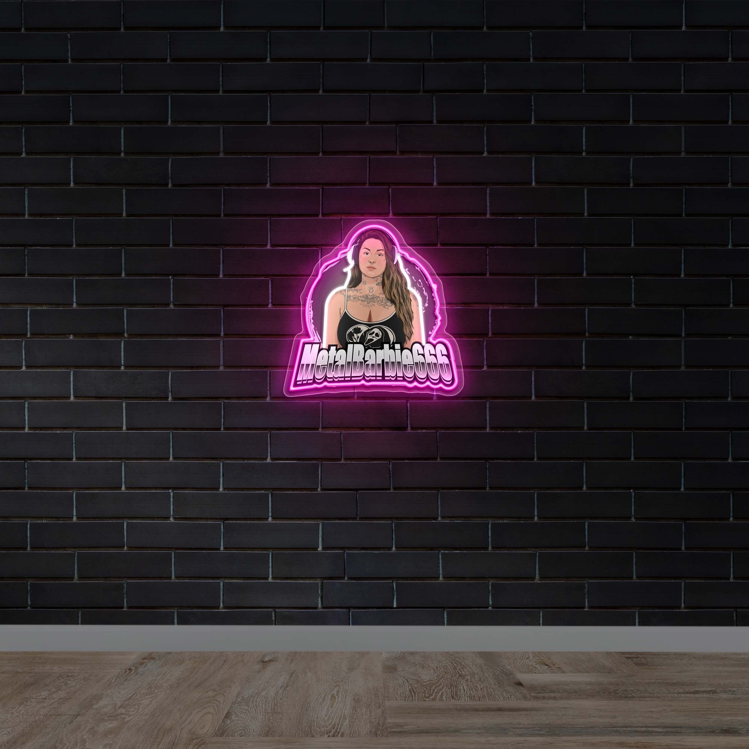 MetalBarbie666 - Premium Neon Artwork