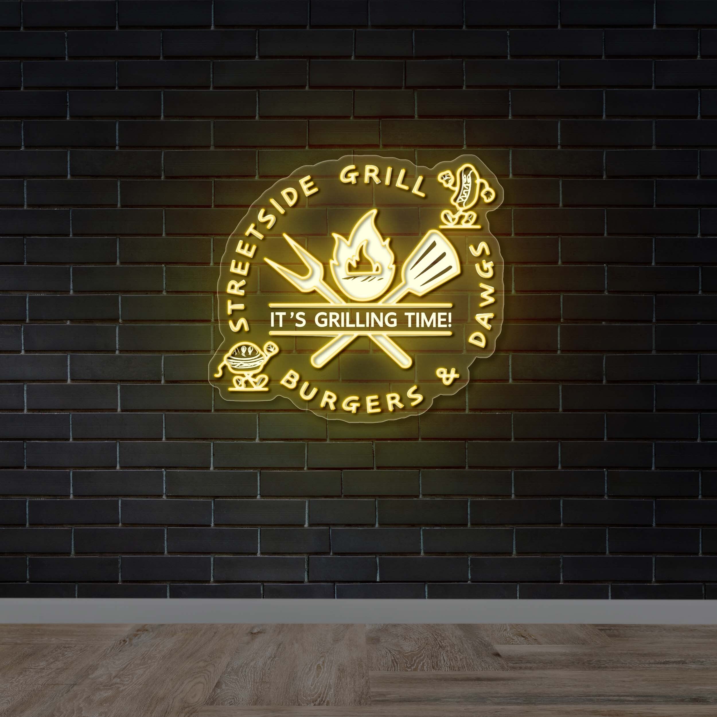 STREETSIDE GRILL BURGERS & DAWGS - Premium Neon Artwork