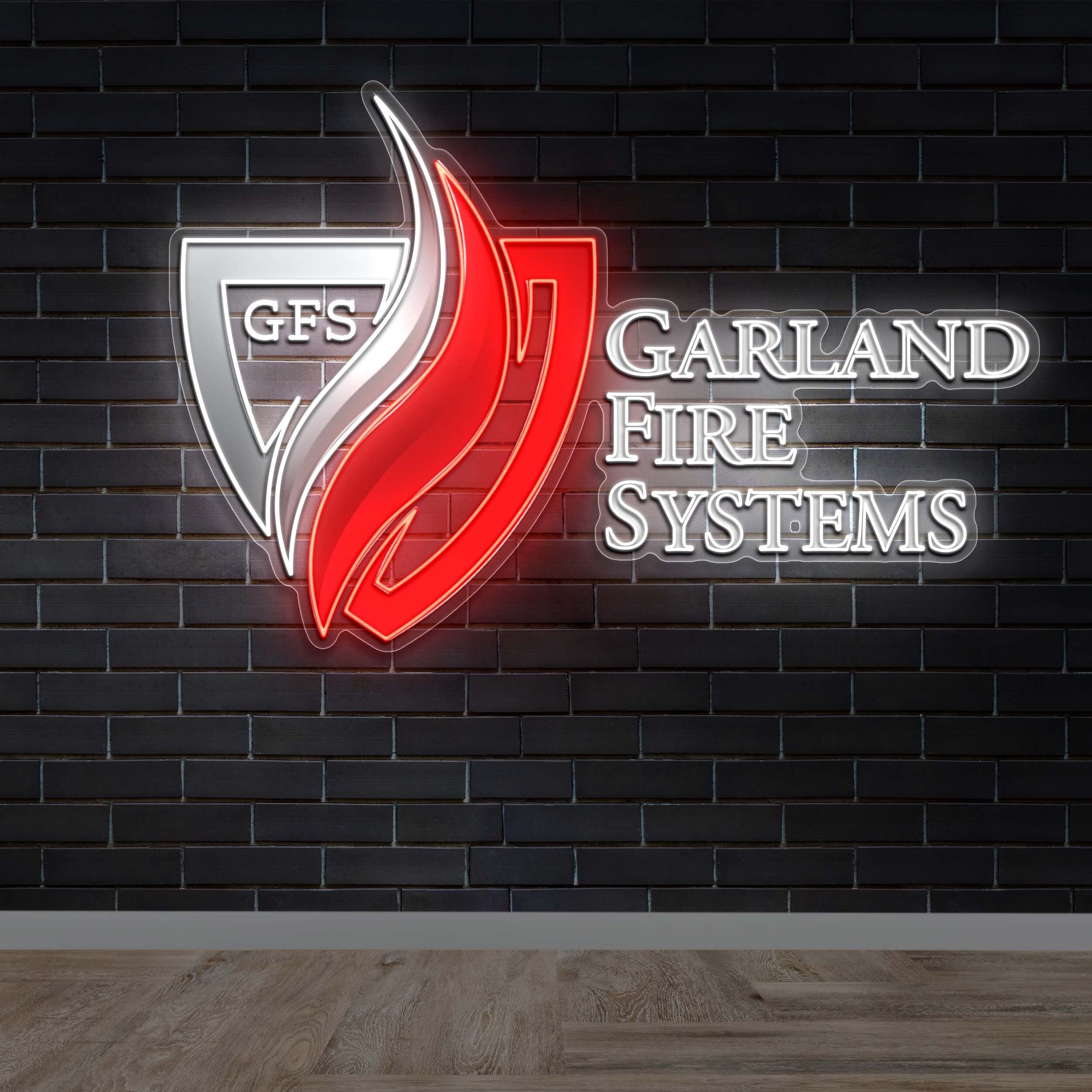 Garland Fire Systems - Premium Neon Artwork
