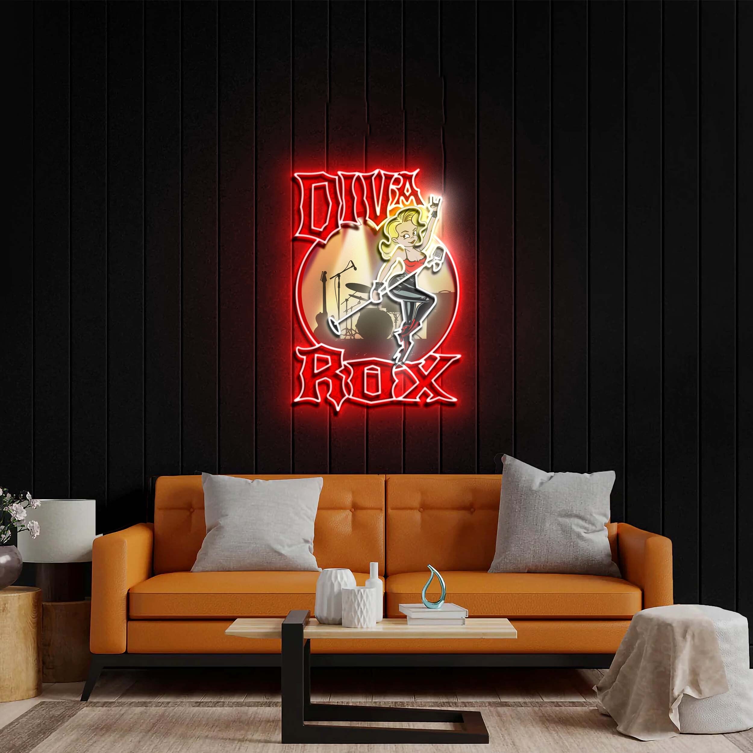 DIVA ROX - Premium Neon Artwork