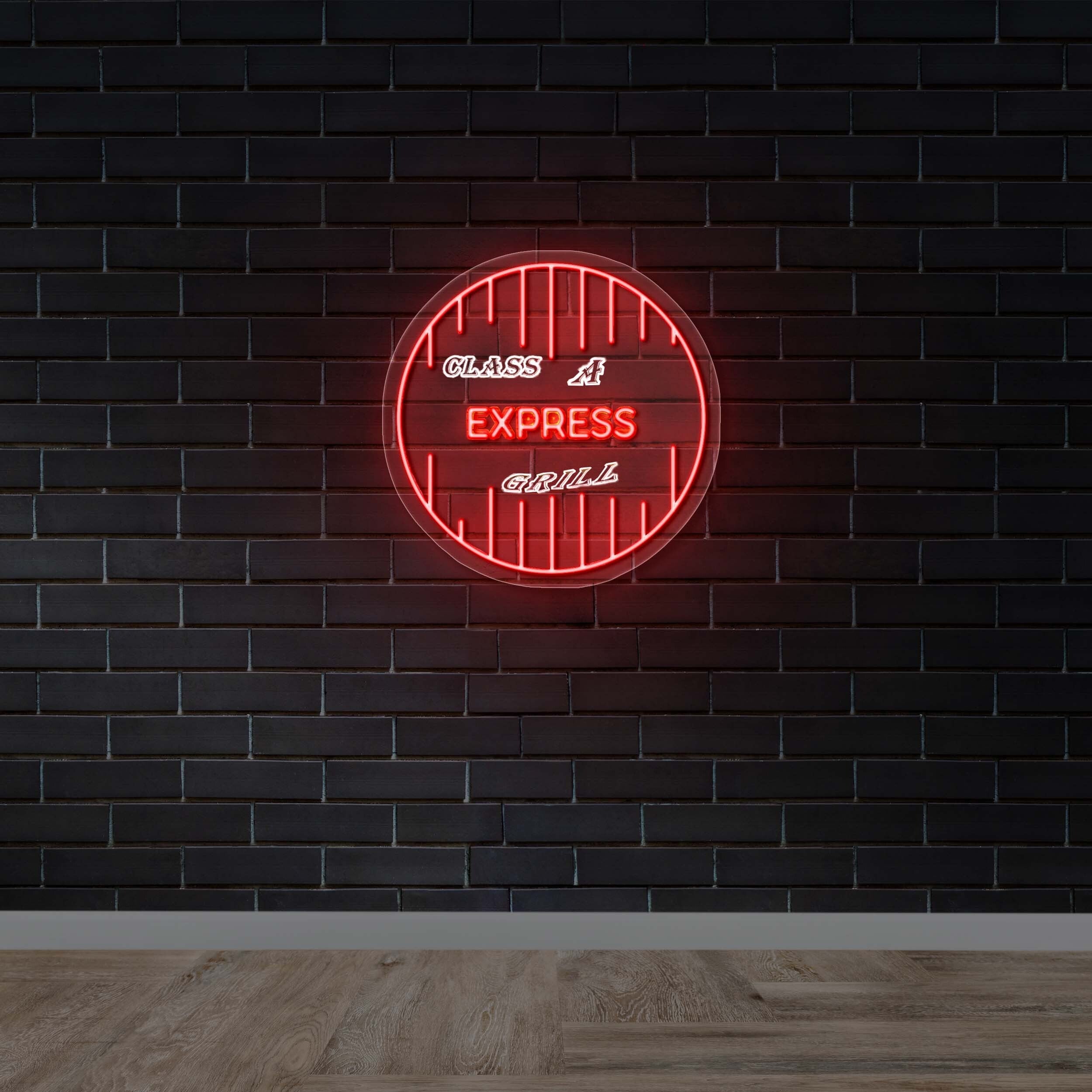 Class A Express Grill - Premium Neon Artwork