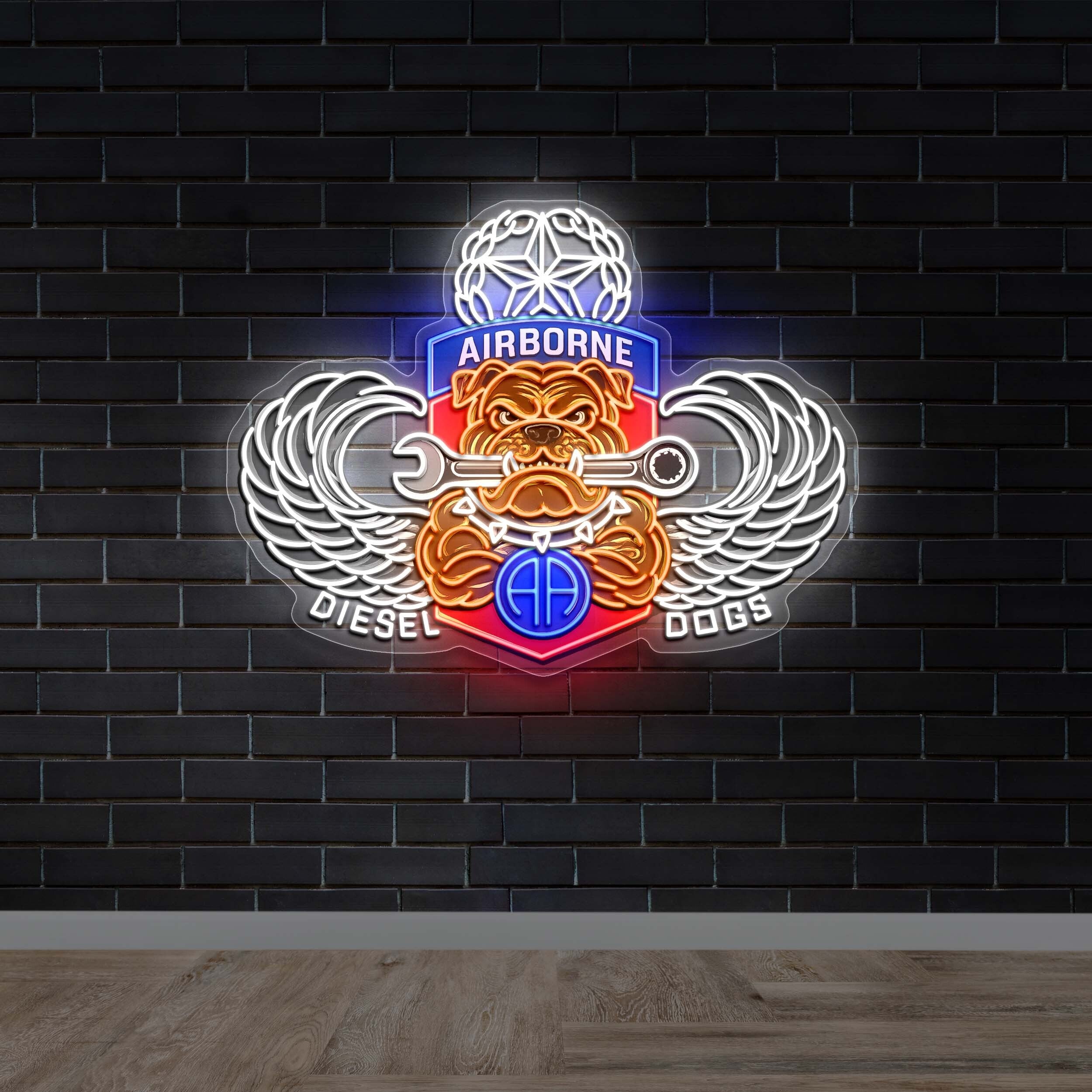 AIRBORNE DIESEL DOGS - Premium Neon Artwork
