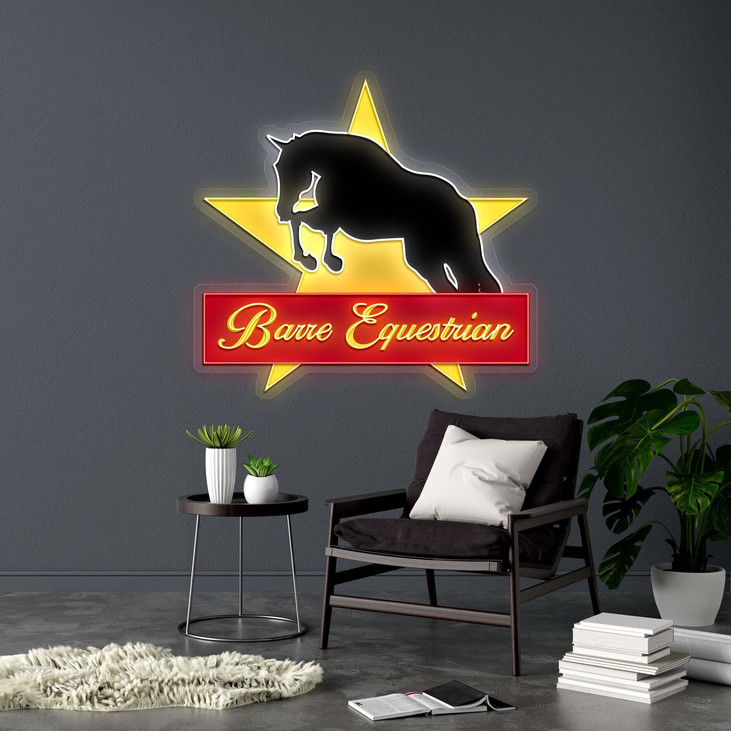 Barre Equestrian - Premium Neon Artwork